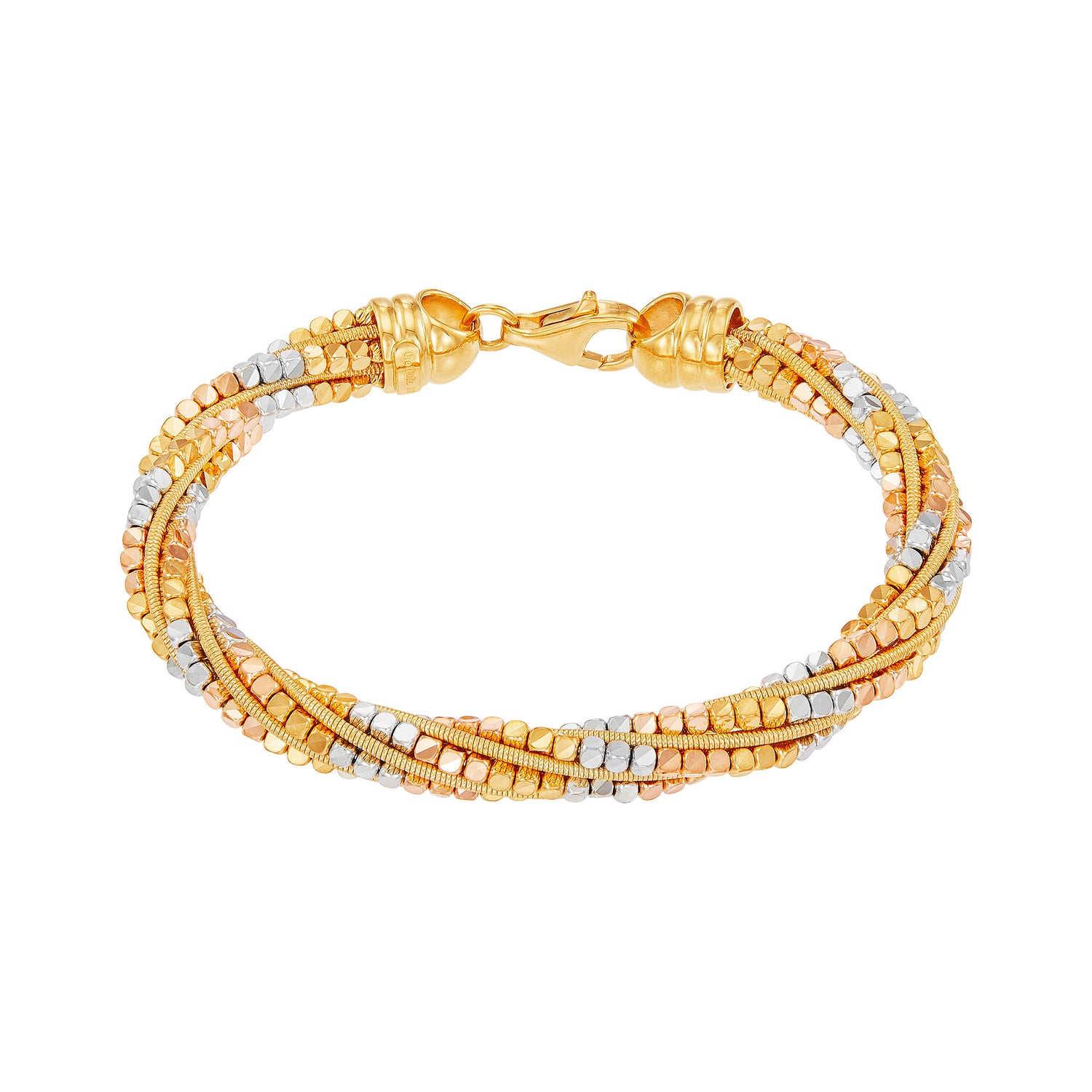CAVO | Oro Italia 916 Yellow, White and Rose Gold Bangle GB92850924-TI (22K Gold)