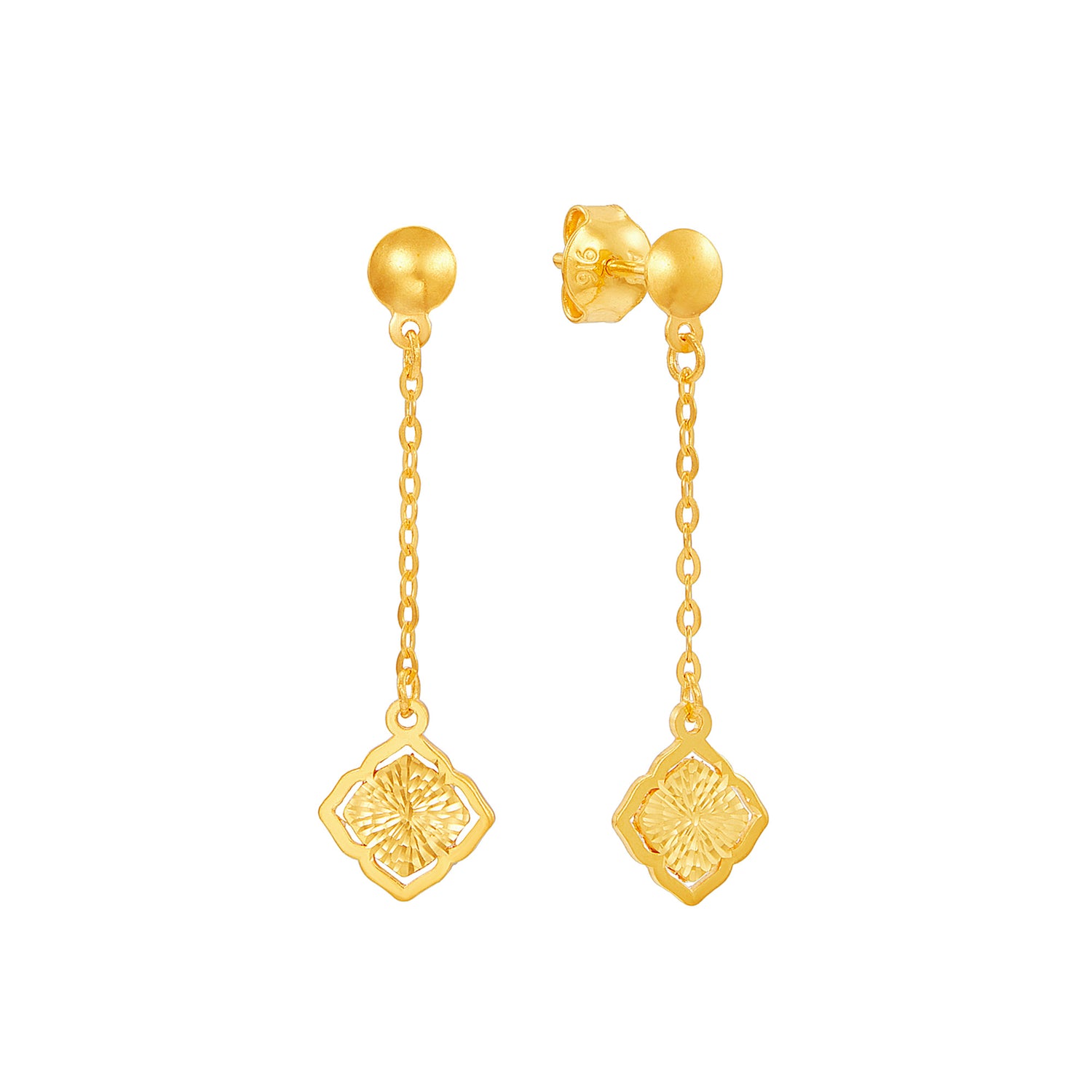 AL-ZAHRA | 916/22K Yellow Gold Earrings HLZE031224