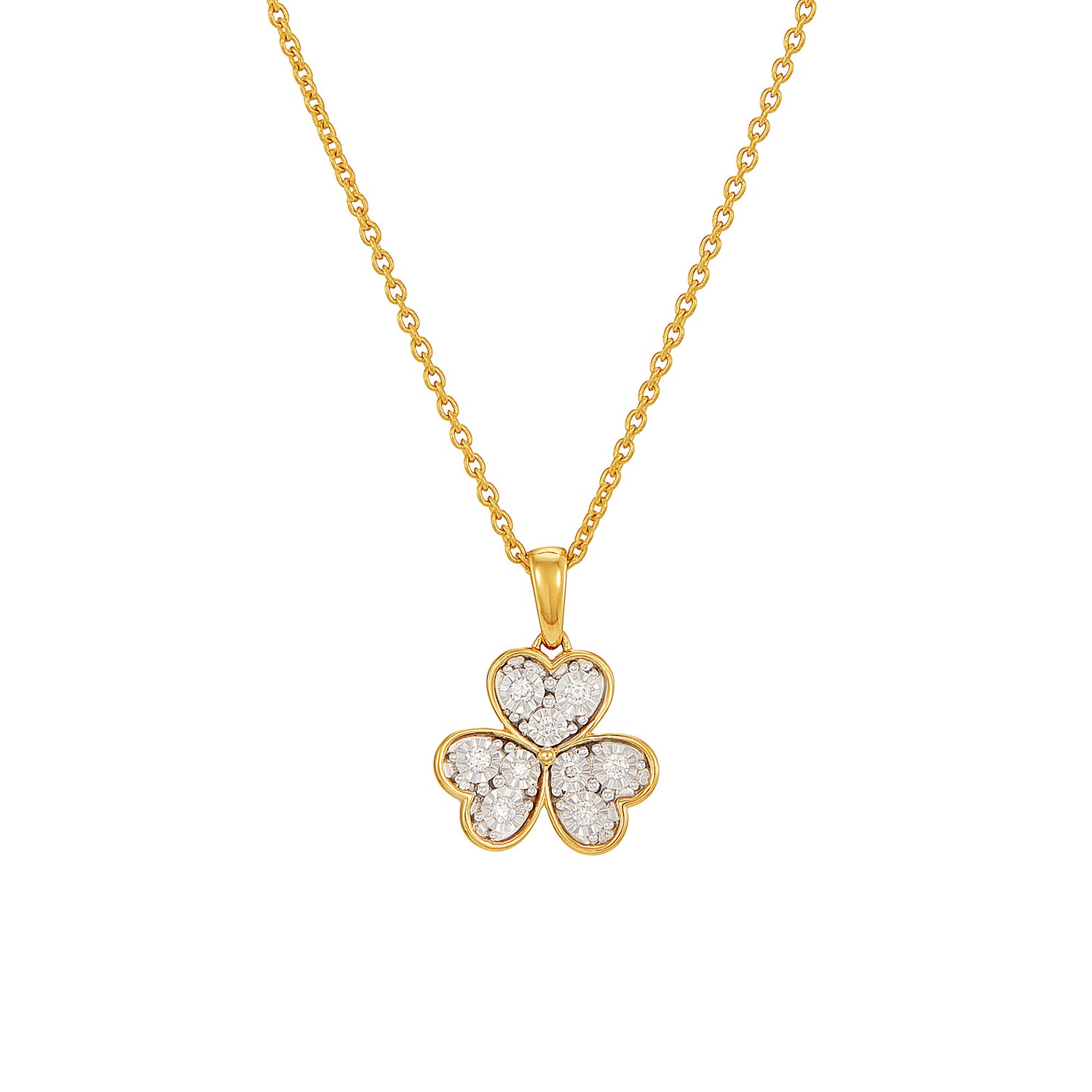 Diamond Necklace in 375/9K Yellow Gold 274410126(N)