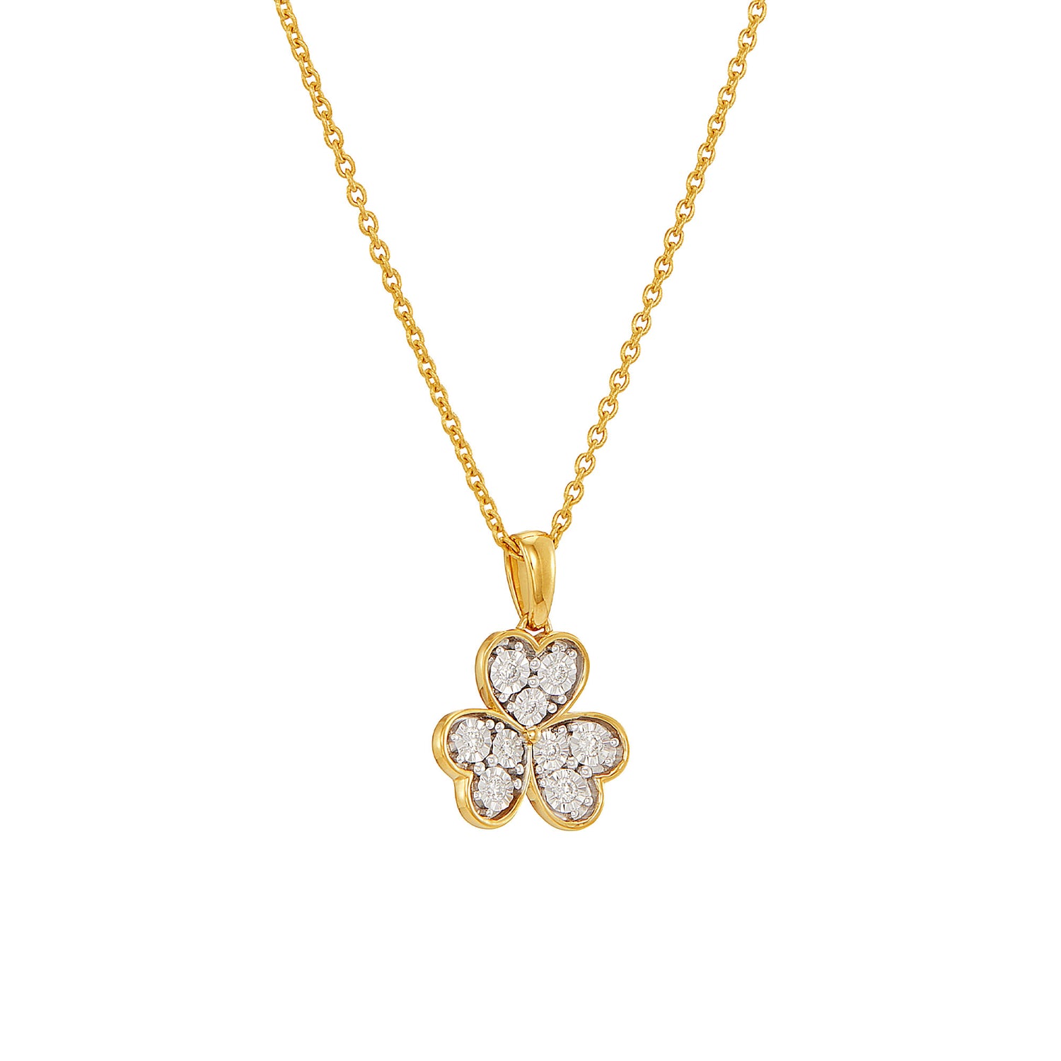 Diamond Necklace in 375/9K Yellow Gold 274410126(N)