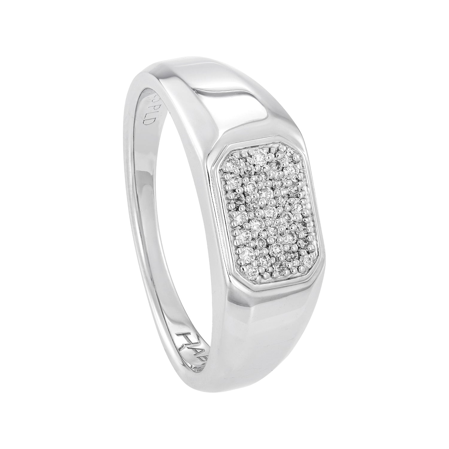 Diamond Men's Ring in 925 Silver Palladium 273910725(PLD)