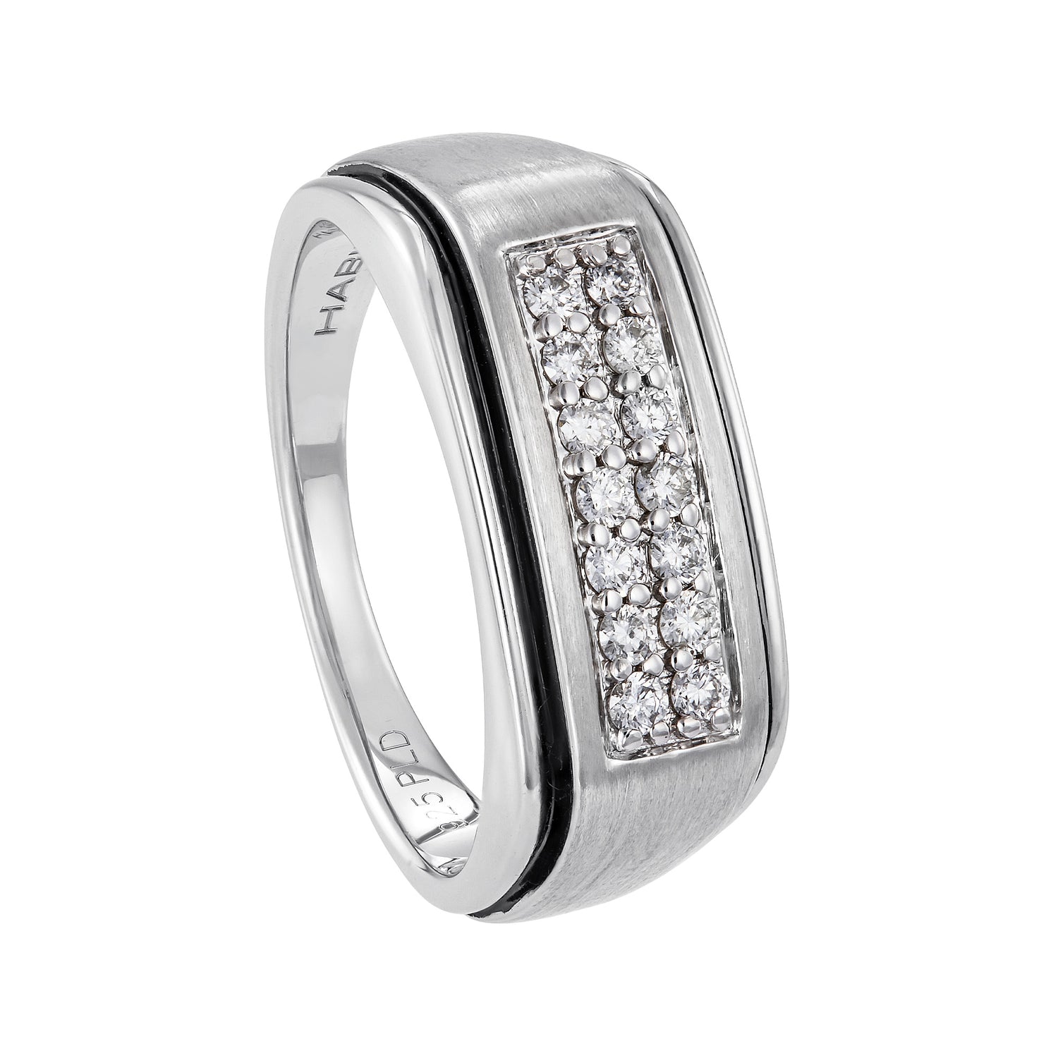 Diamond Men's Ring in 925 Silver Palladium 273960725(PLD)