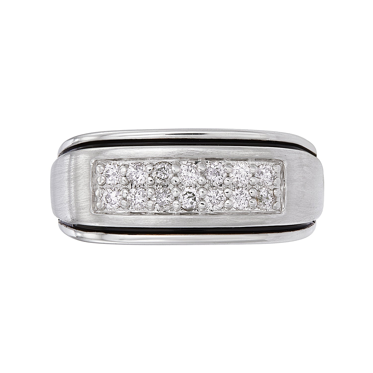 Diamond Men's Ring in 925 Silver Palladium 273960725(PLD)