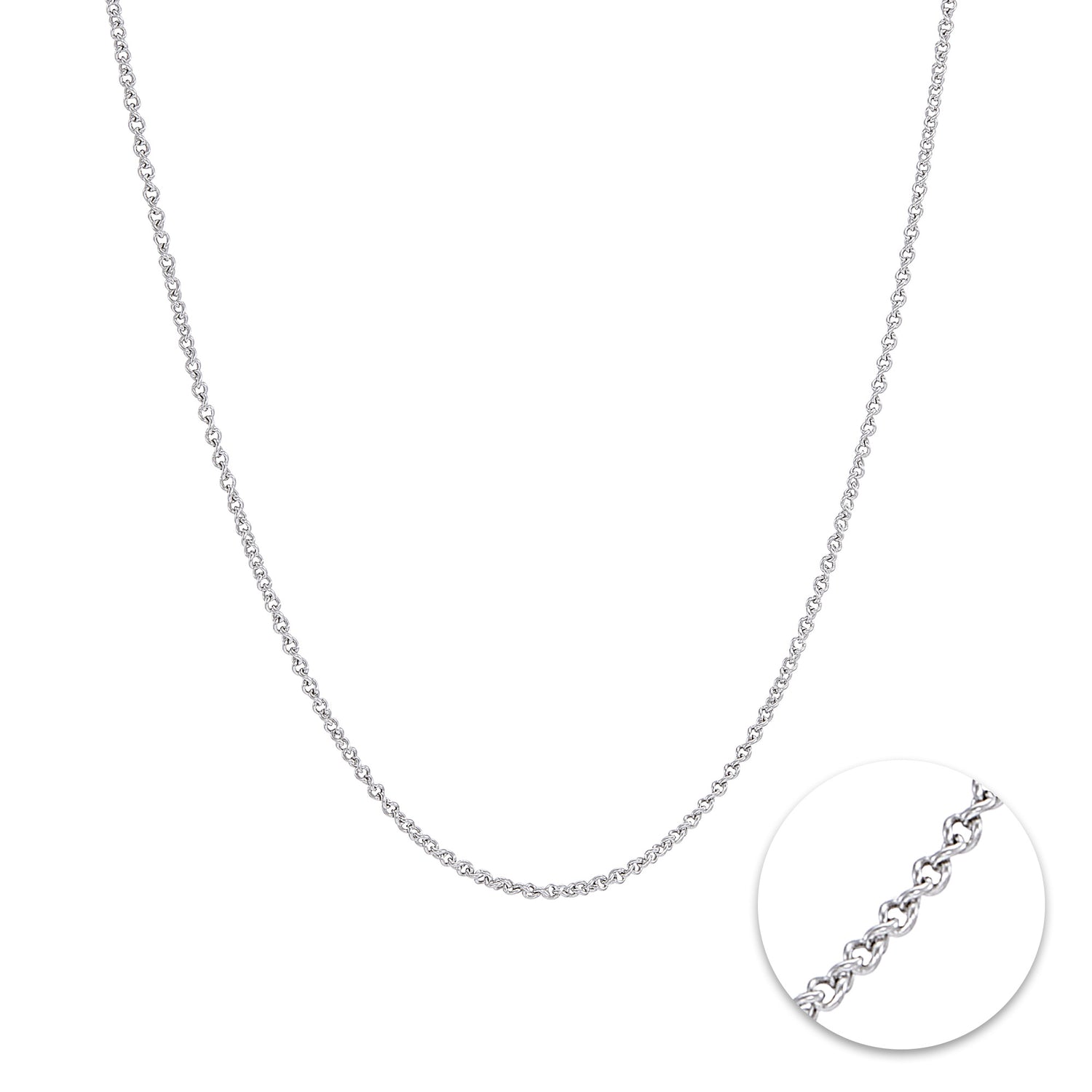375/9K White Gold Necklace 040 GDS 375WG