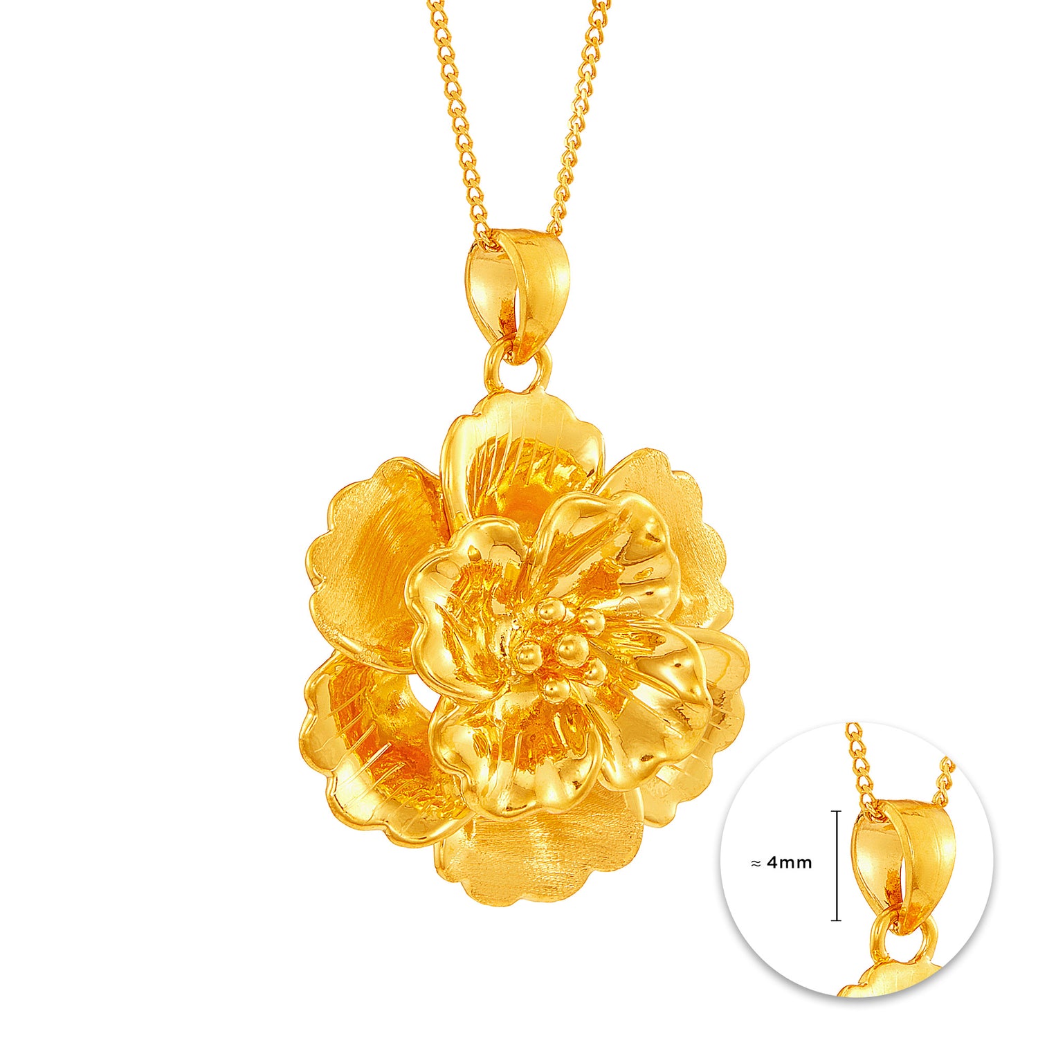 999/24K Yellow Gold Pendant WWGP910425(A)
