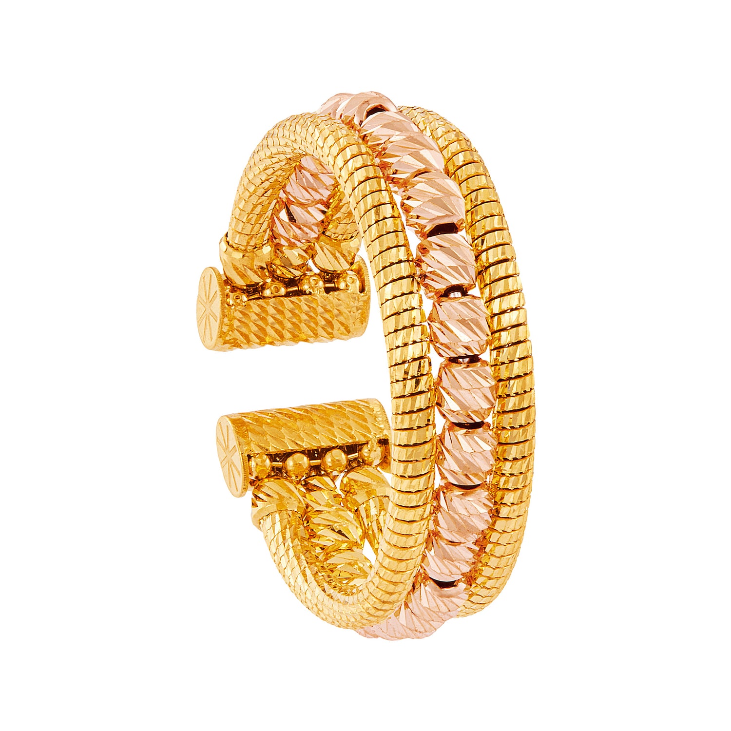 Oro Italia 916 Yellow and Rose Gold Ring GR58580425(YR)-BI (22K Gold)