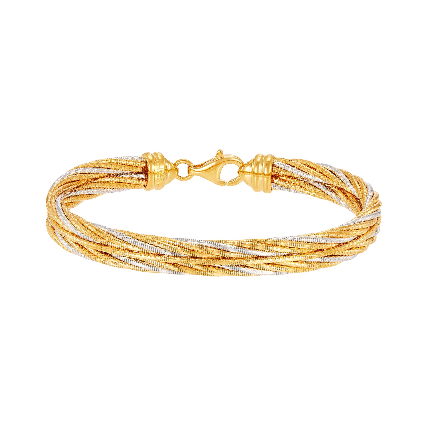 CAVO | Oro Italia 916 Yellow and White Gold Bangle GB93620225(YW)-BI (22K Gold)