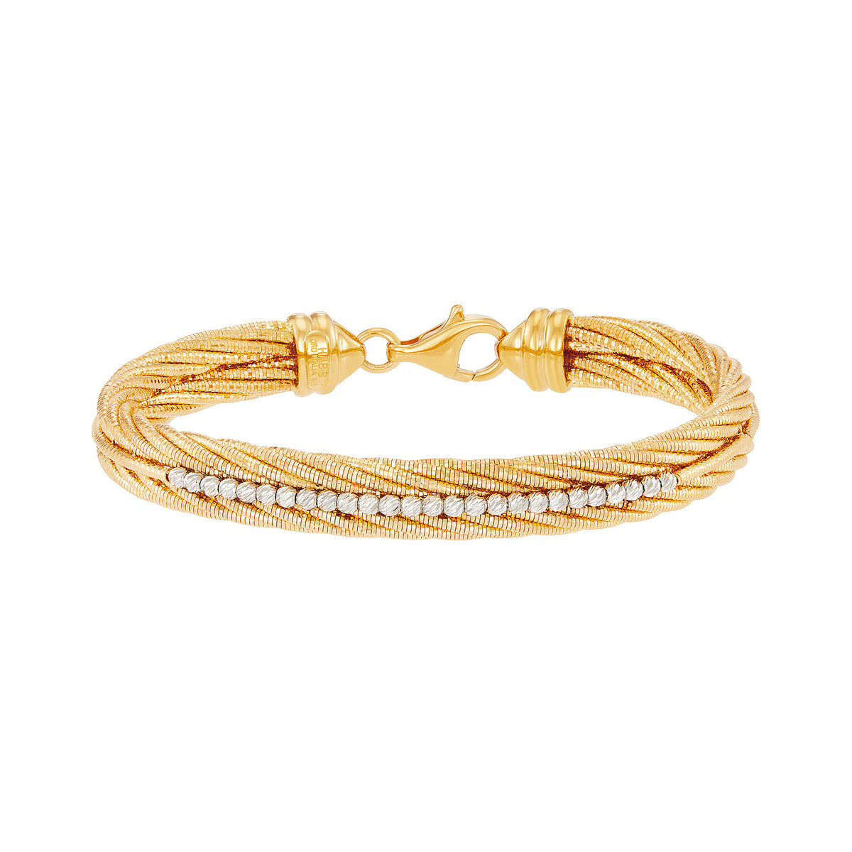 CAVO | Oro Italia 916 Yellow and White Bangle GB93630225(YW)-BI (22K Gold)