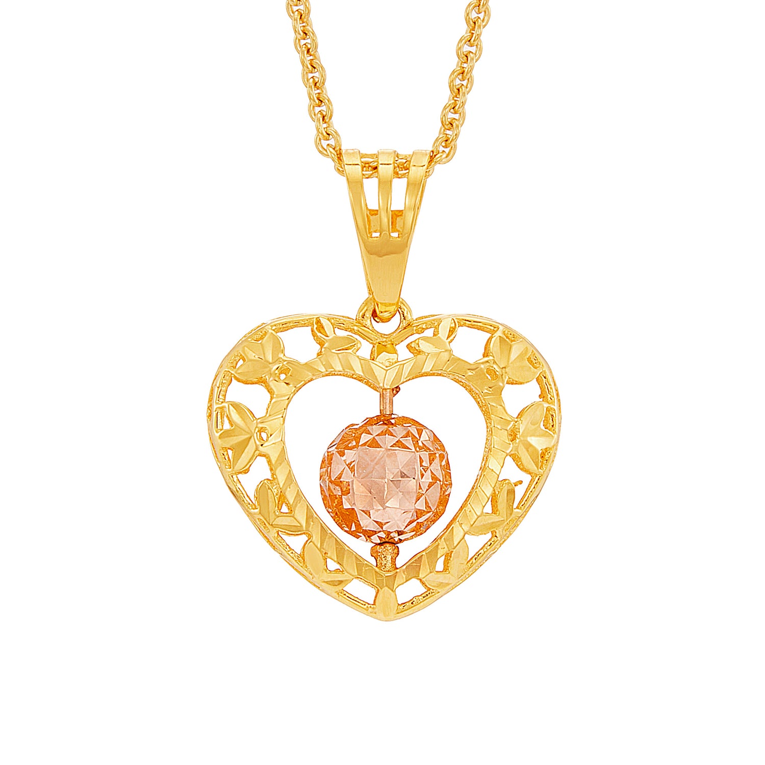 750/18K Yellow, Rose and White Gold Pendant GMT2084
