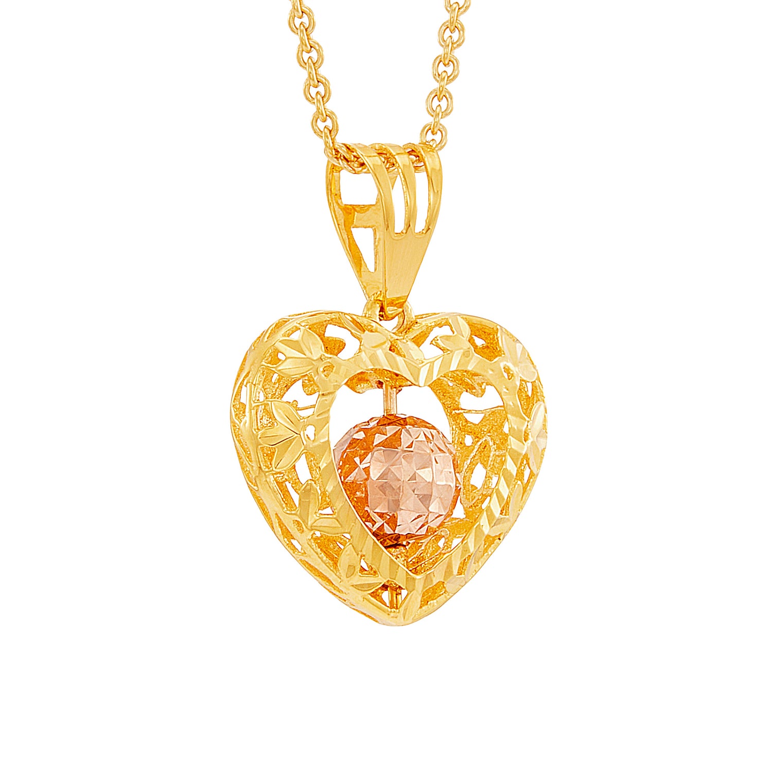 750/18K Yellow, Rose and White Gold Pendant GMT2084