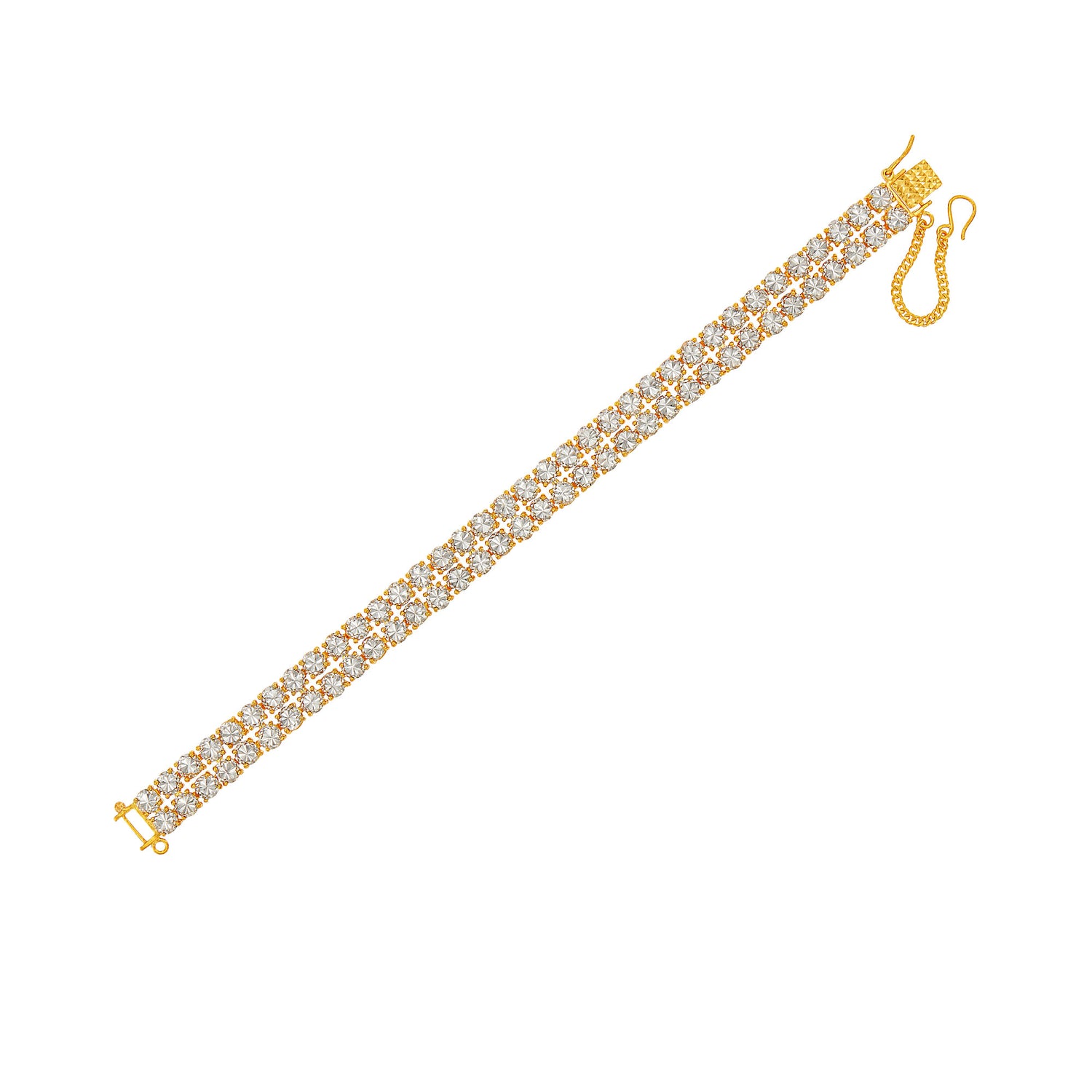 916/22K Yellow and White Gold Bracelet 6GW00041025BI