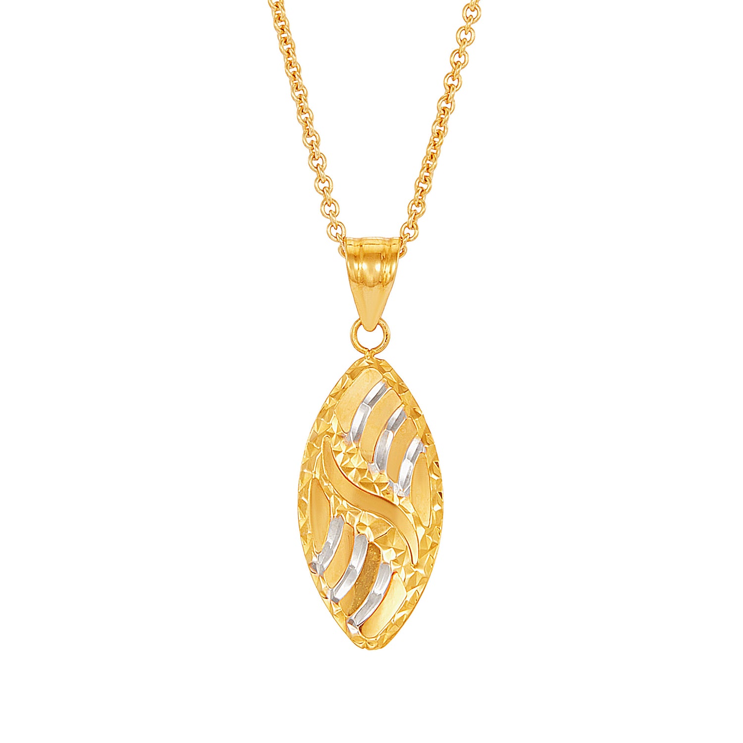 750/18K Yellow and White Gold Pendant GMT1410