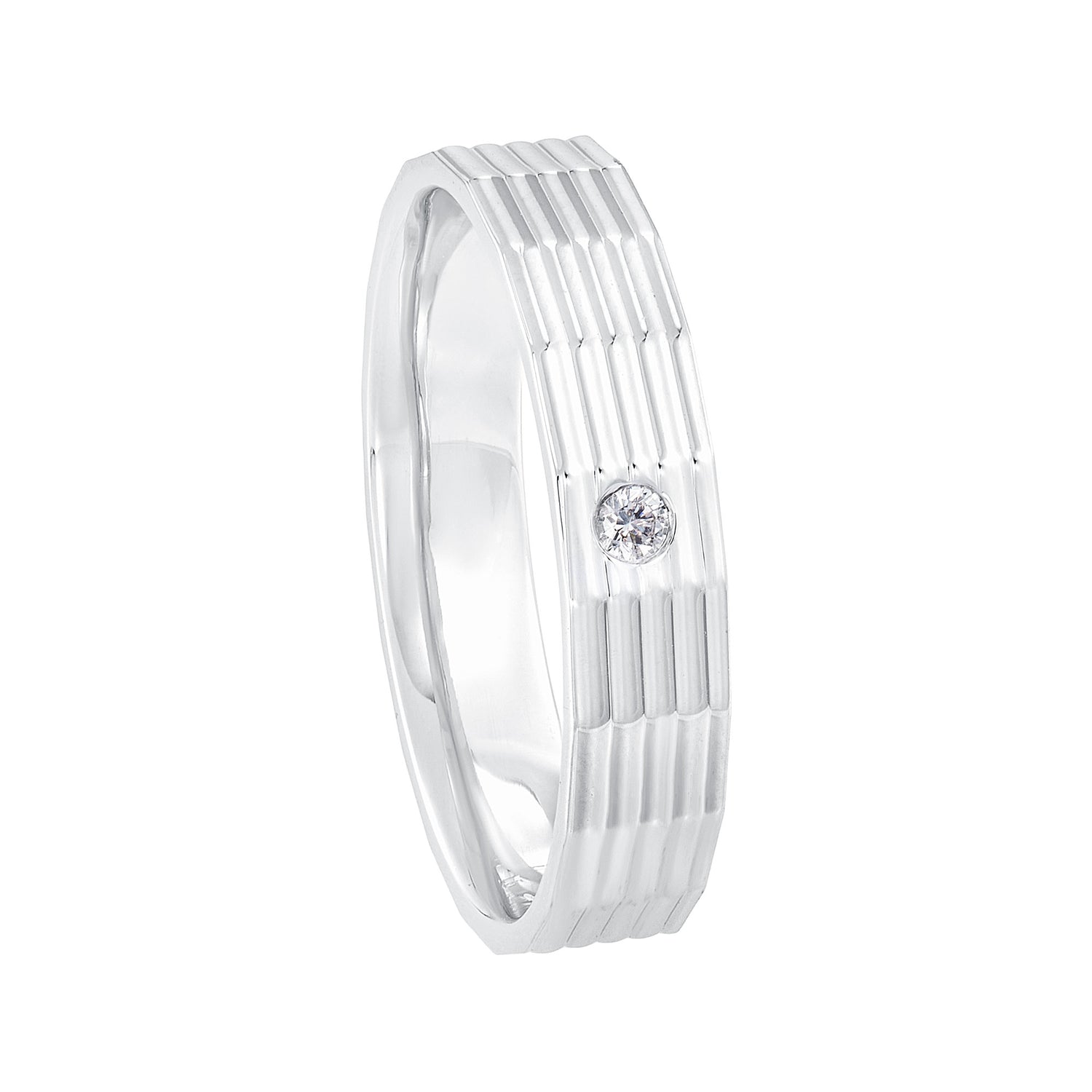 Diamond Men's Ring in 375/9K White Gold A0326