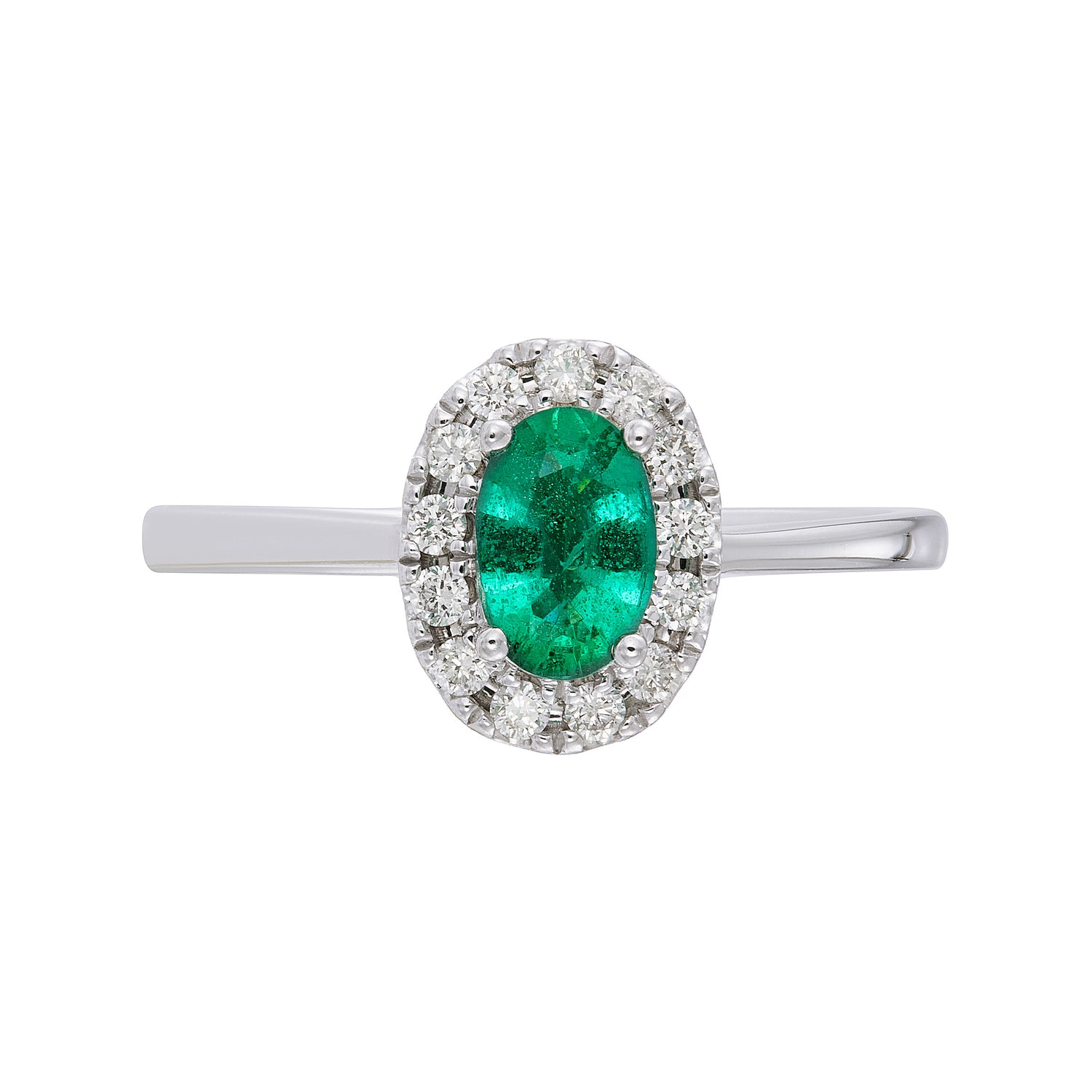 Emerald Cut and Diamond Ring in 375/9K White Gold 261381021-EM