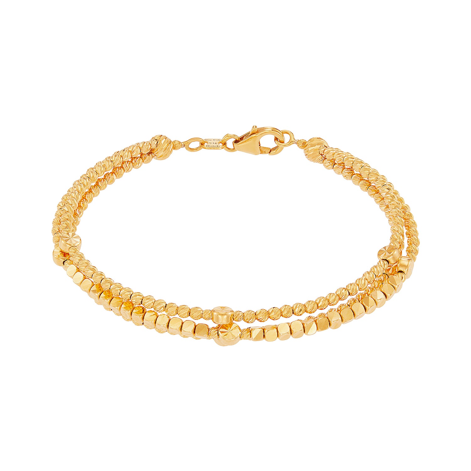 Oro Italia 916/22K Yellow Gold Bracelet GB92870924 (22K Gold)
