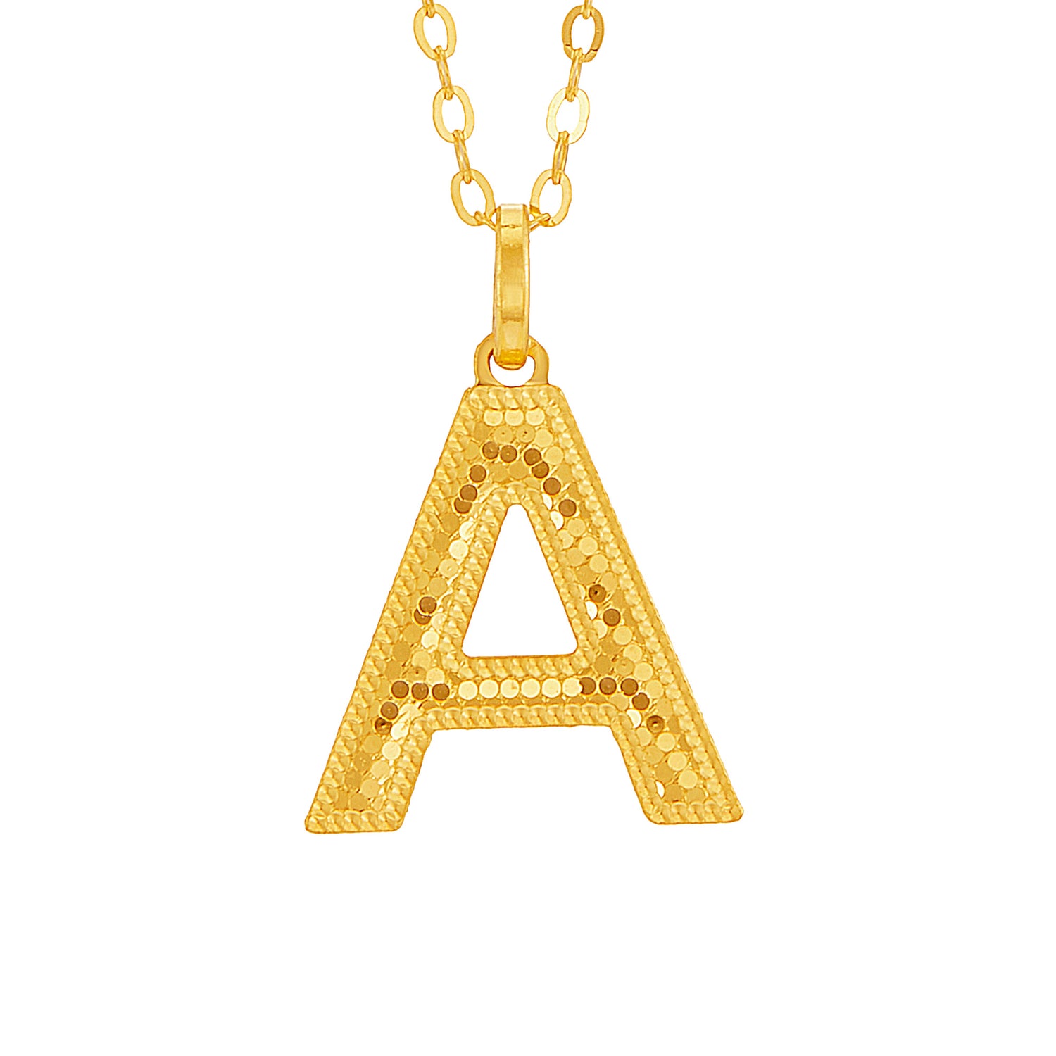 999/24K Yellow Gold Alphabet Pendant 9GP01781225(A)
