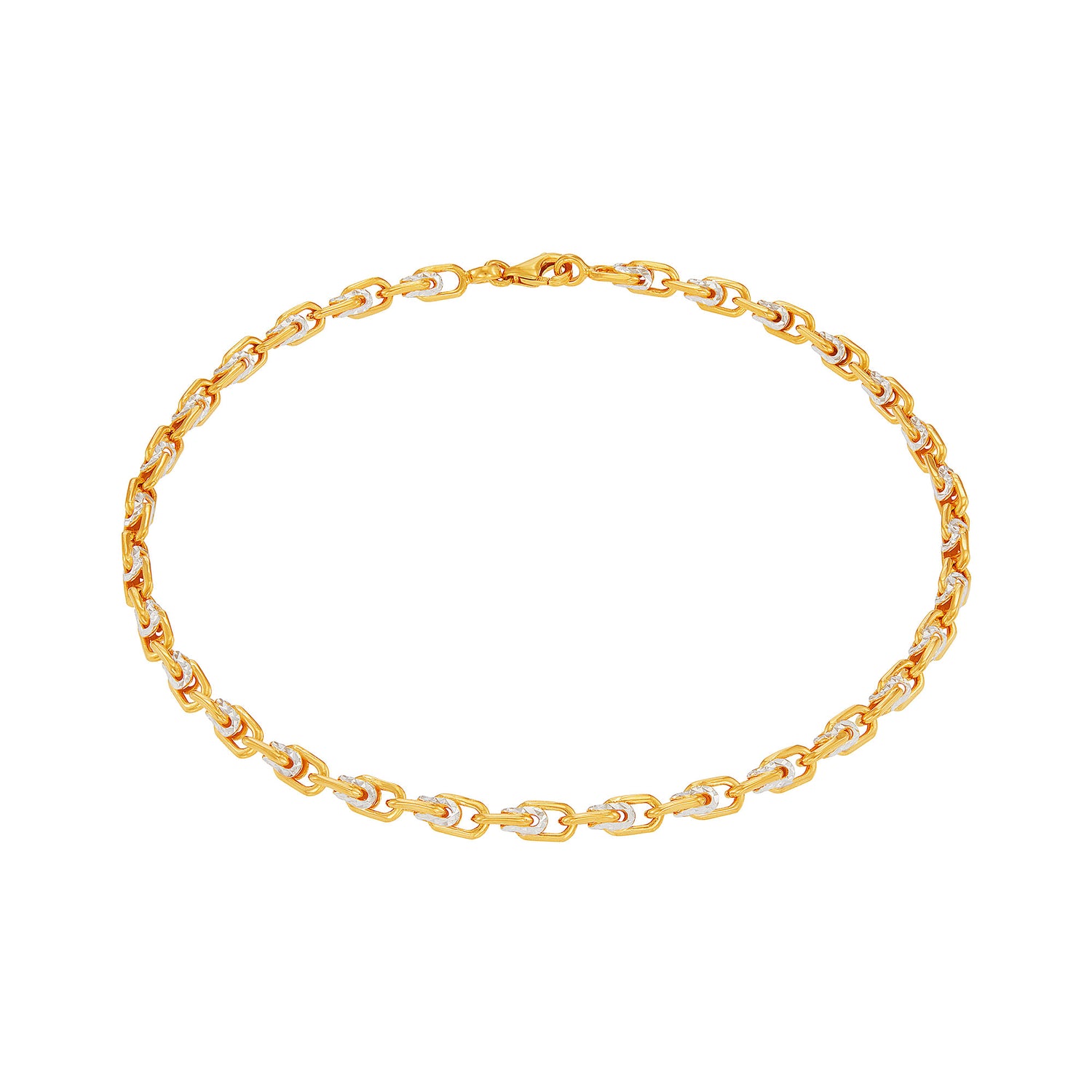 916/22K Yellow and White Gold Anklet 6900002YWS
