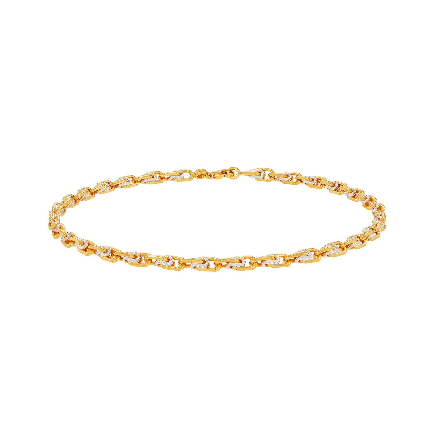 916/22K Yellow and White Gold Anklet 6900002YWS