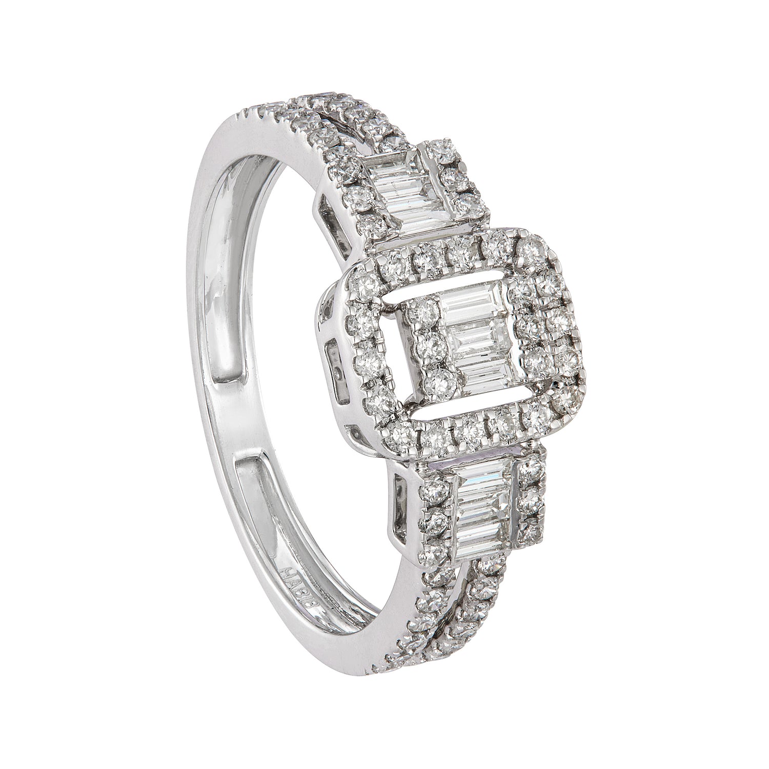 Tapered Diamond Ring in 375/9K White Gold 274141025(WG)