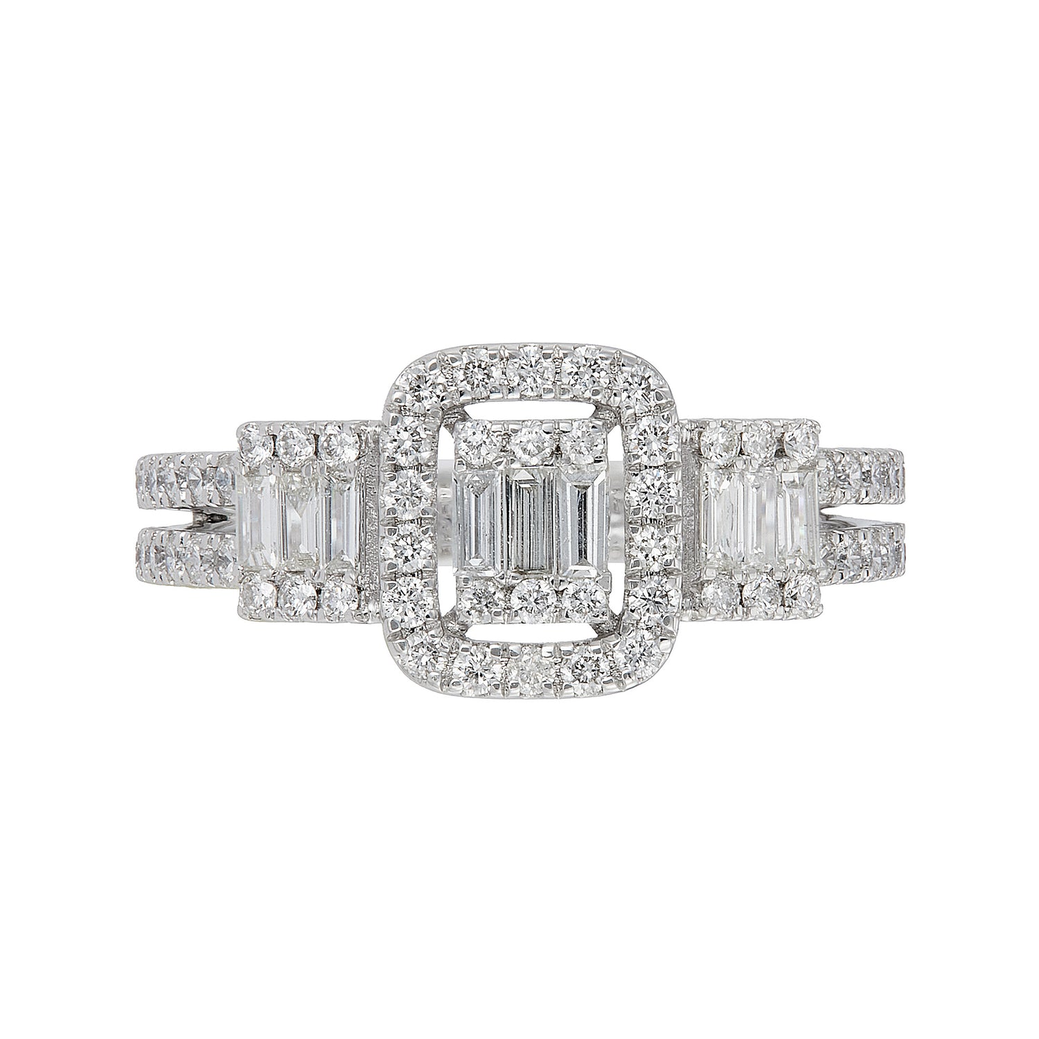 Tapered Diamond Ring in 375/9K White Gold 274141025(WG)