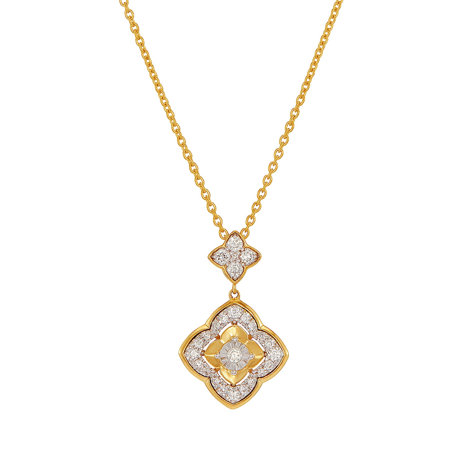 Diamond Necklace in 375/9K Yellow Gold 274310126(N)