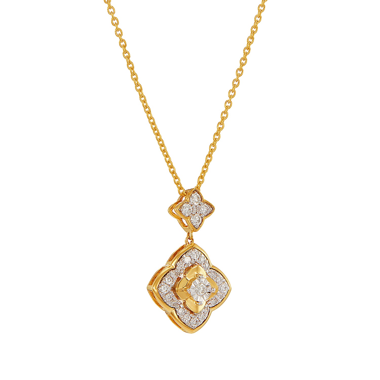 Diamond Necklace in 375/9K Yellow Gold 274310126(N)