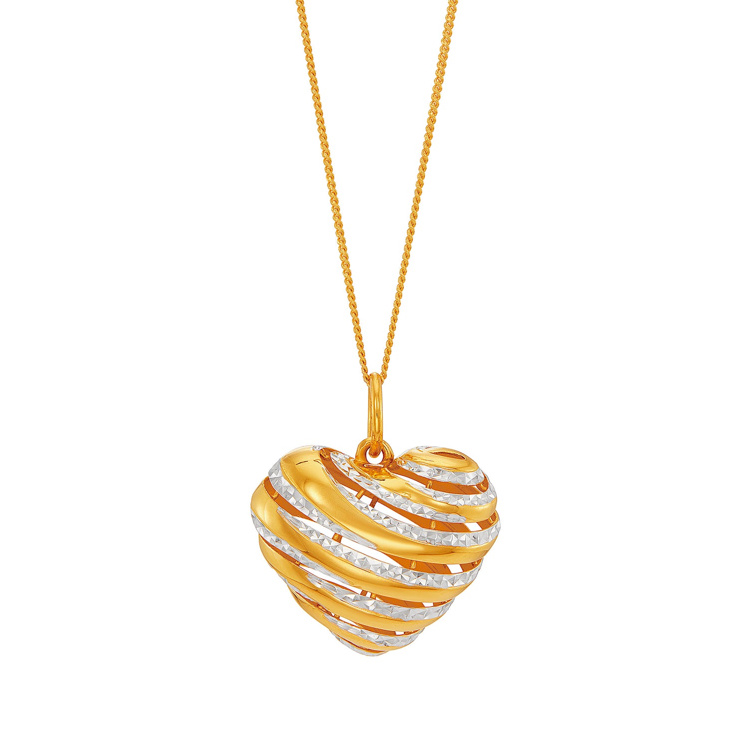 916/22K Yellow and White Gold Pendant 6400001YWM
