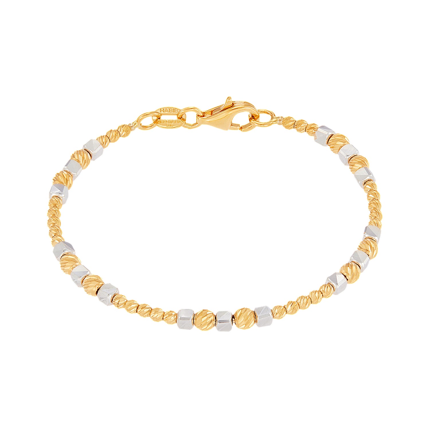 Oro Italia 916 Yellow and White Gold Bangle (for baby) GB91940124(YW)BBY-BI (22K Gold)