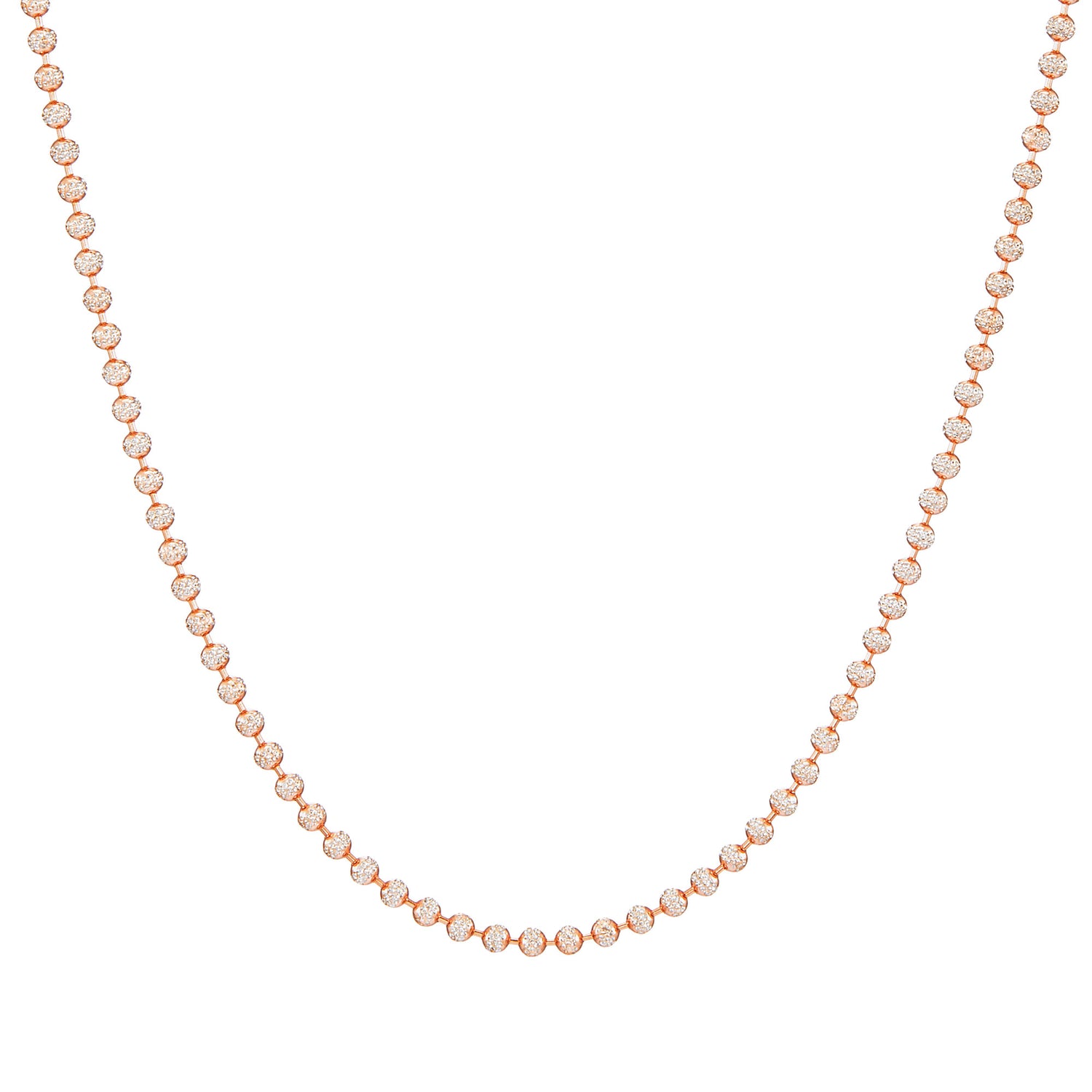 BEADS PLANET | Oro Italia 916 Rose and White Gold Necklace GC30770524(250RW)-BI (22K Gold)