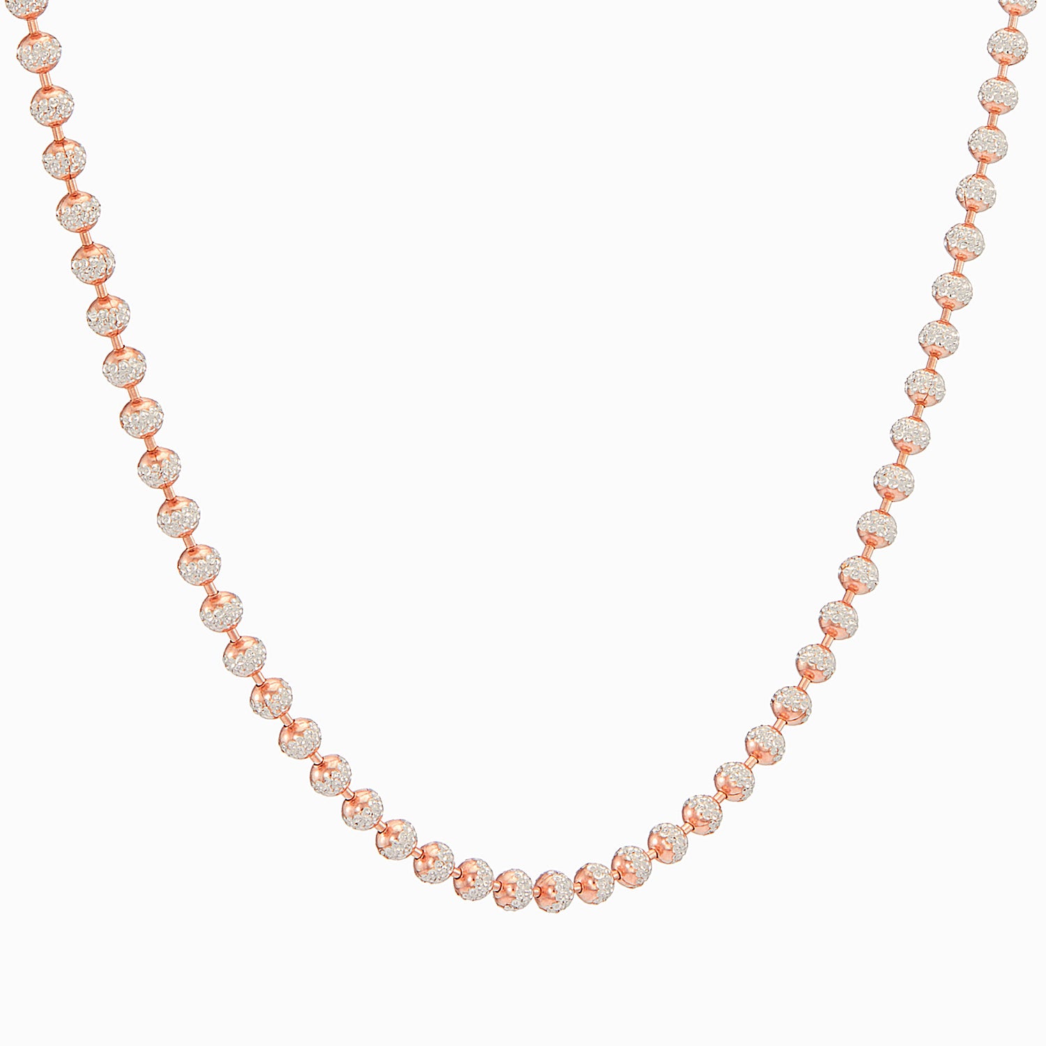 BEADS PLANET | Oro Italia 916 Rose and White Gold Necklace GC30770524(250RW)-BI (22K Gold)