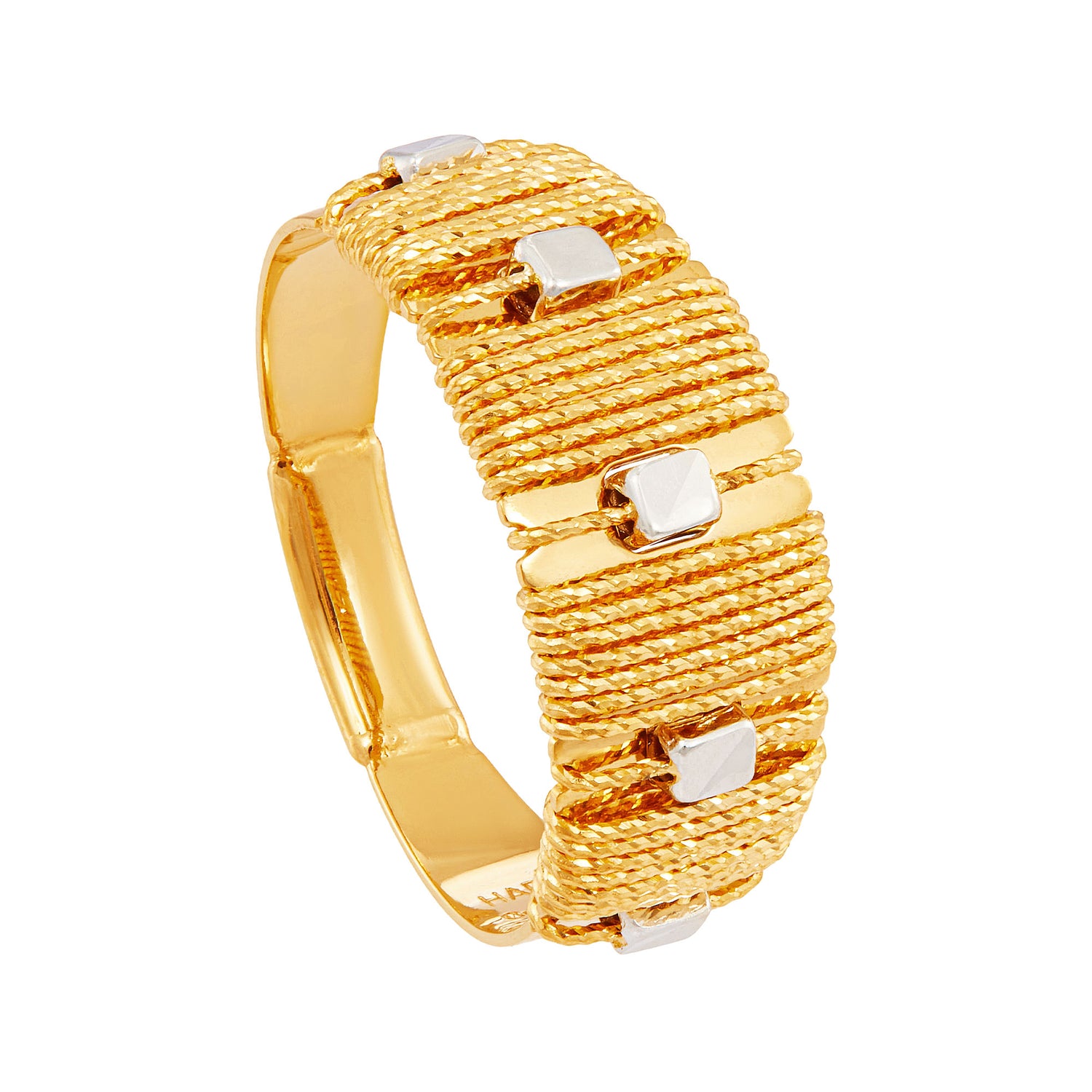 SICILIA | Oro Italia 916 Yellow and White Gold Ring GR57921224(YW)-BI (22K Gold)