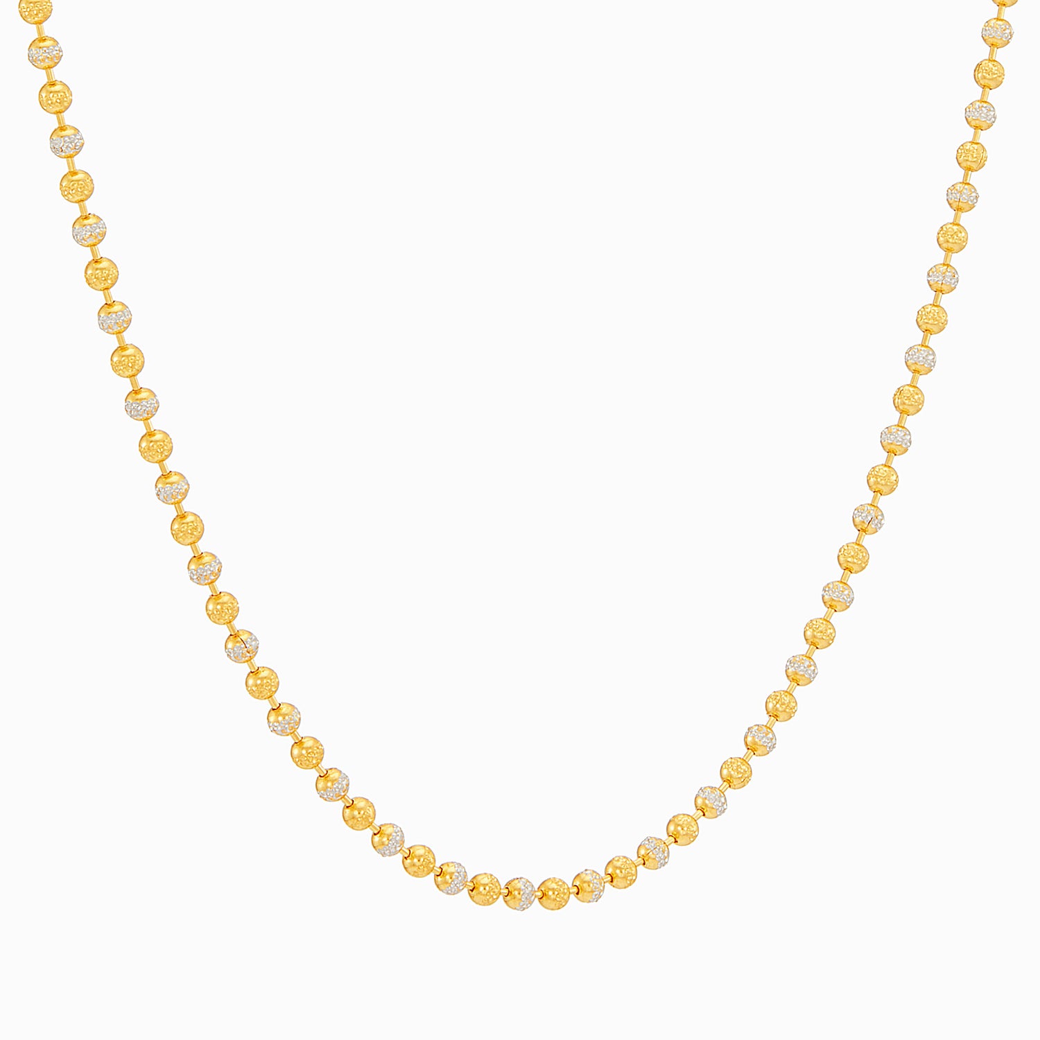 Oro Italia 916 Yellow and White Gold Necklace GC31440624(200YW)-BI (22K Gold)