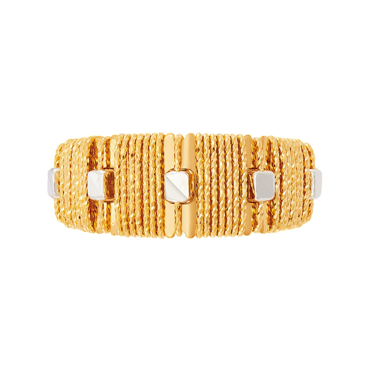 SICILIA | Oro Italia 916 Yellow and White Gold Ring GR57921224(YW)-BI (22K Gold)