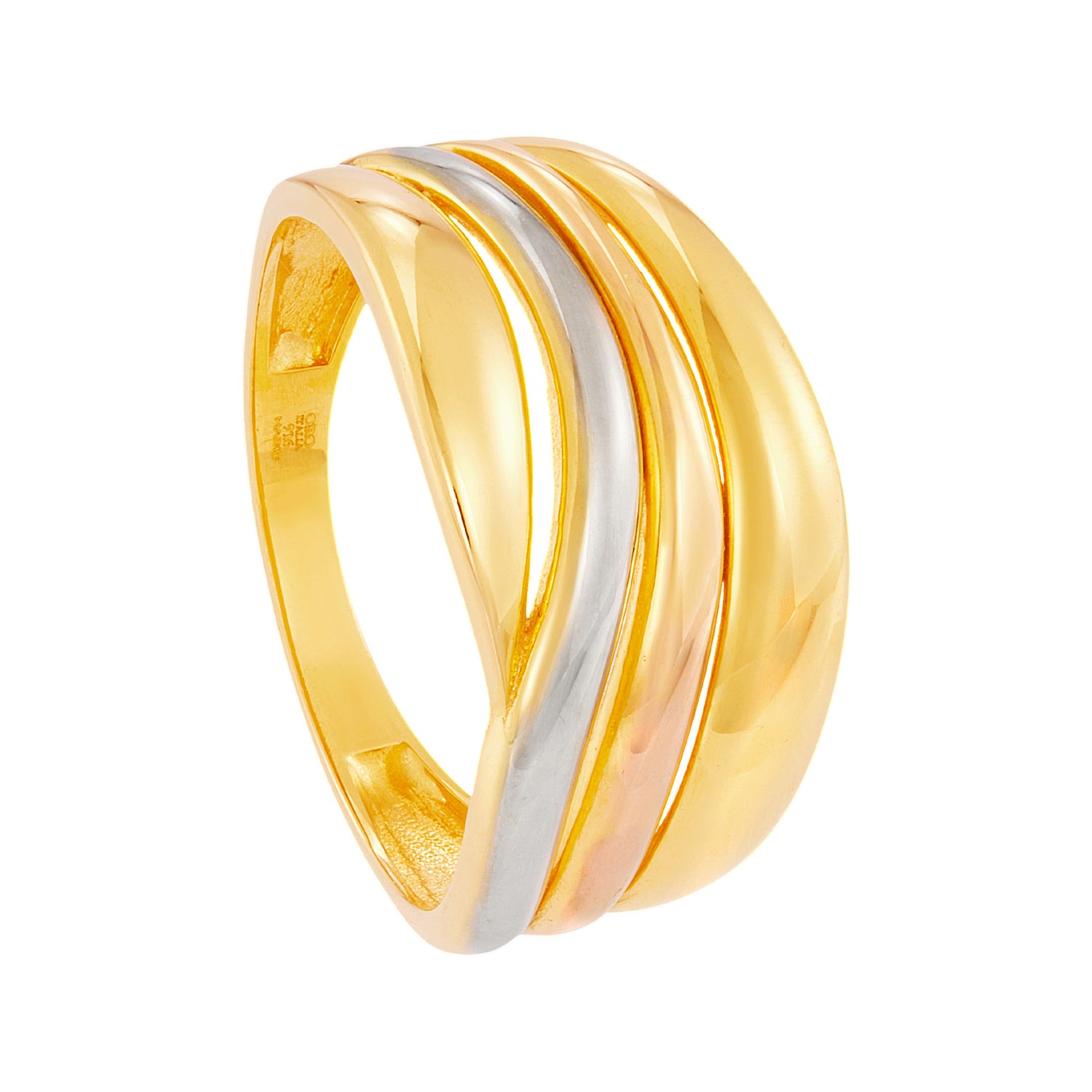 Oro Italia 916 Yellow, White and Rose Gold Ring GR57941224-TI (22K Gold)