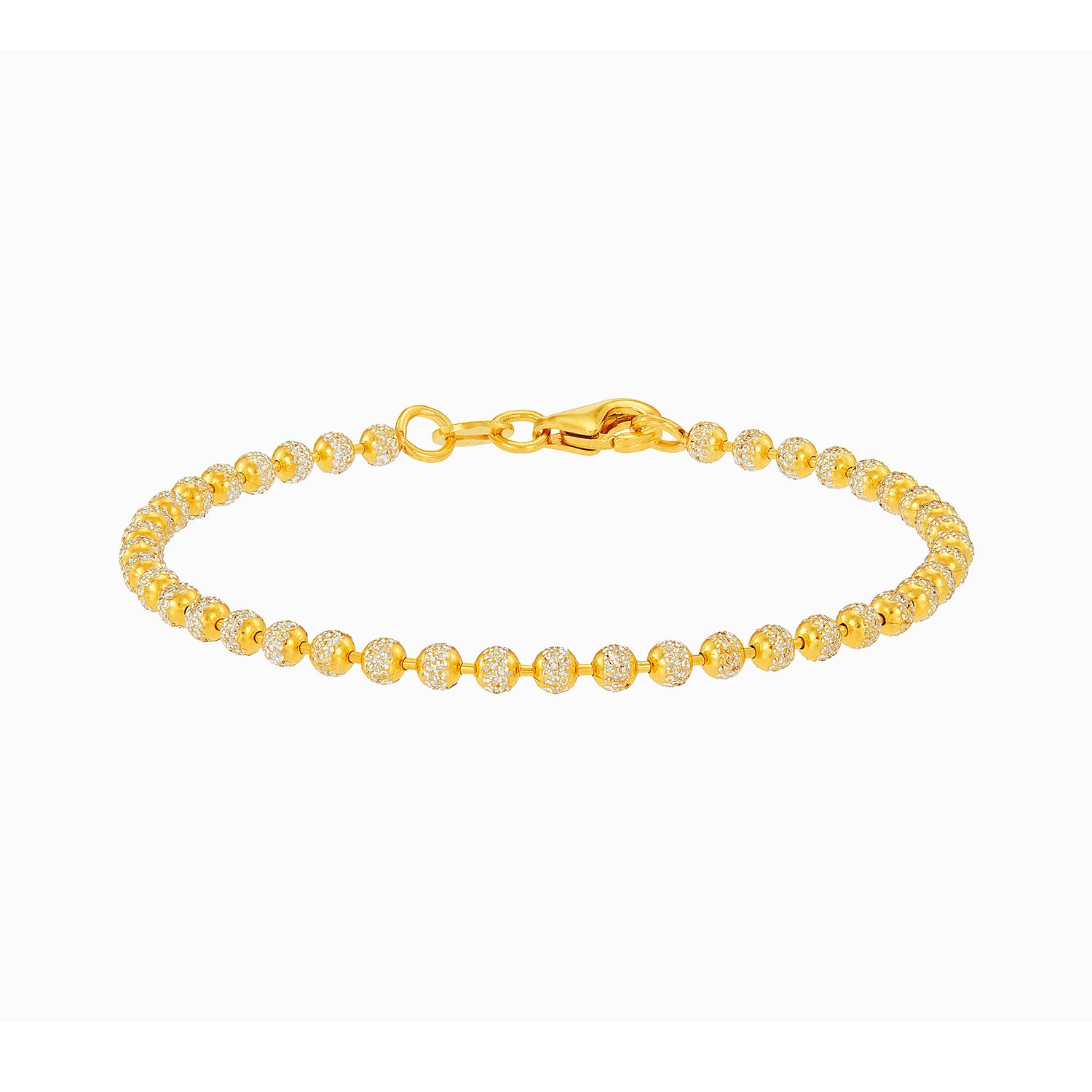 Oro Italia 916 Yellow and White Gold Bracelet (for baby) GW49830924(250BBY)BI (22K Gold)