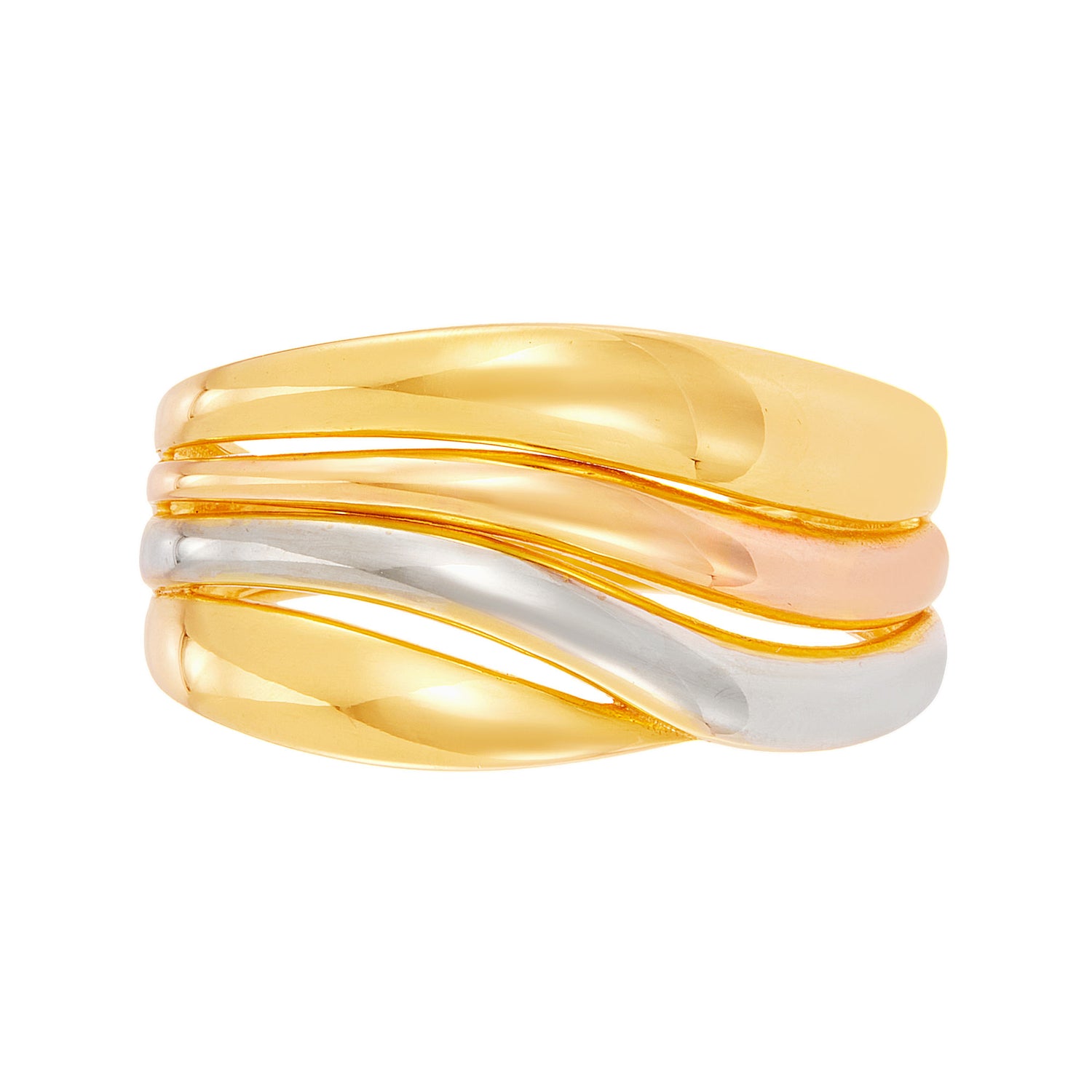 Oro Italia 916 Yellow, White and Rose Gold Ring GR57941224-TI (22K Gold)