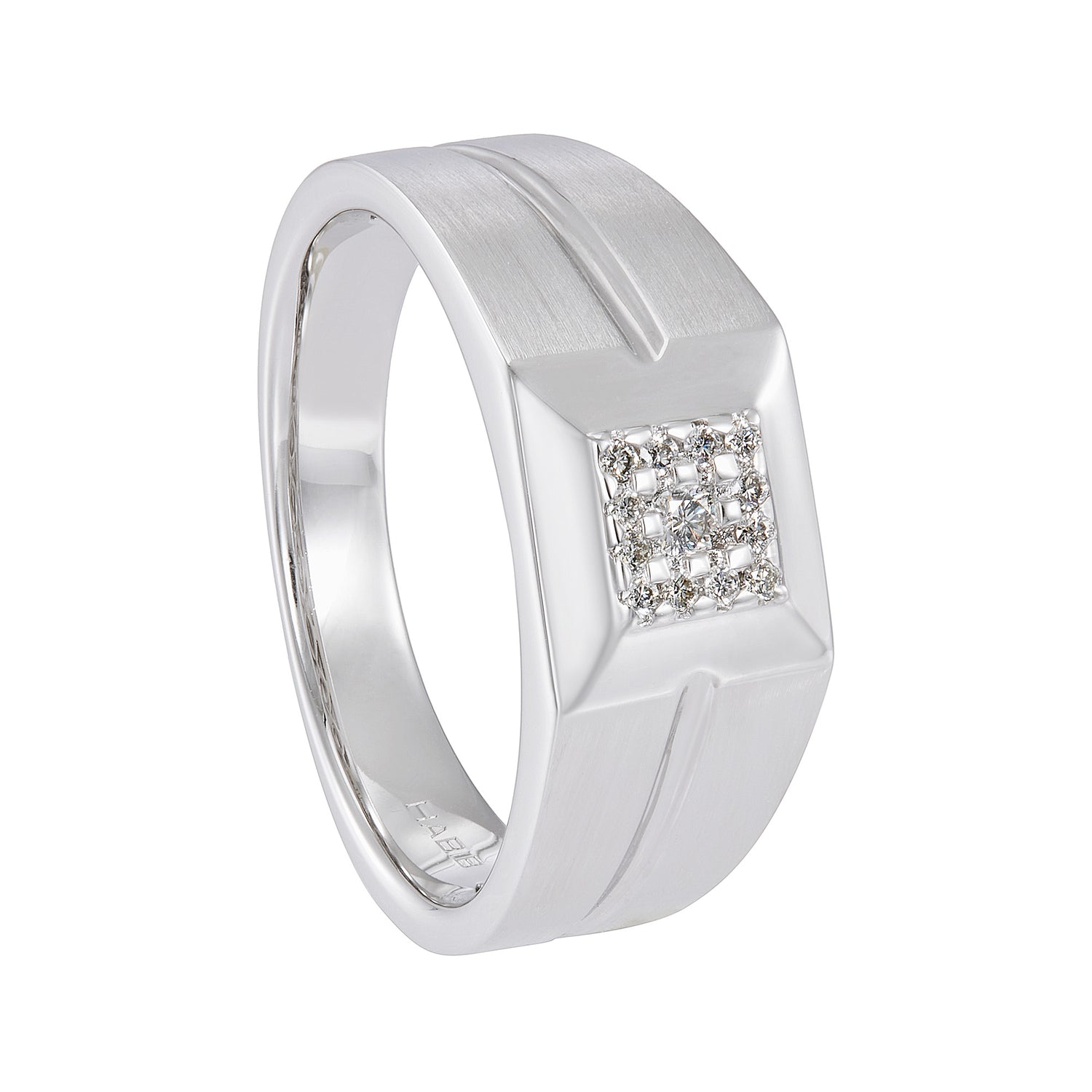 Diamond Men's Ring in 925 Silver Palladium 271880125(PLD)