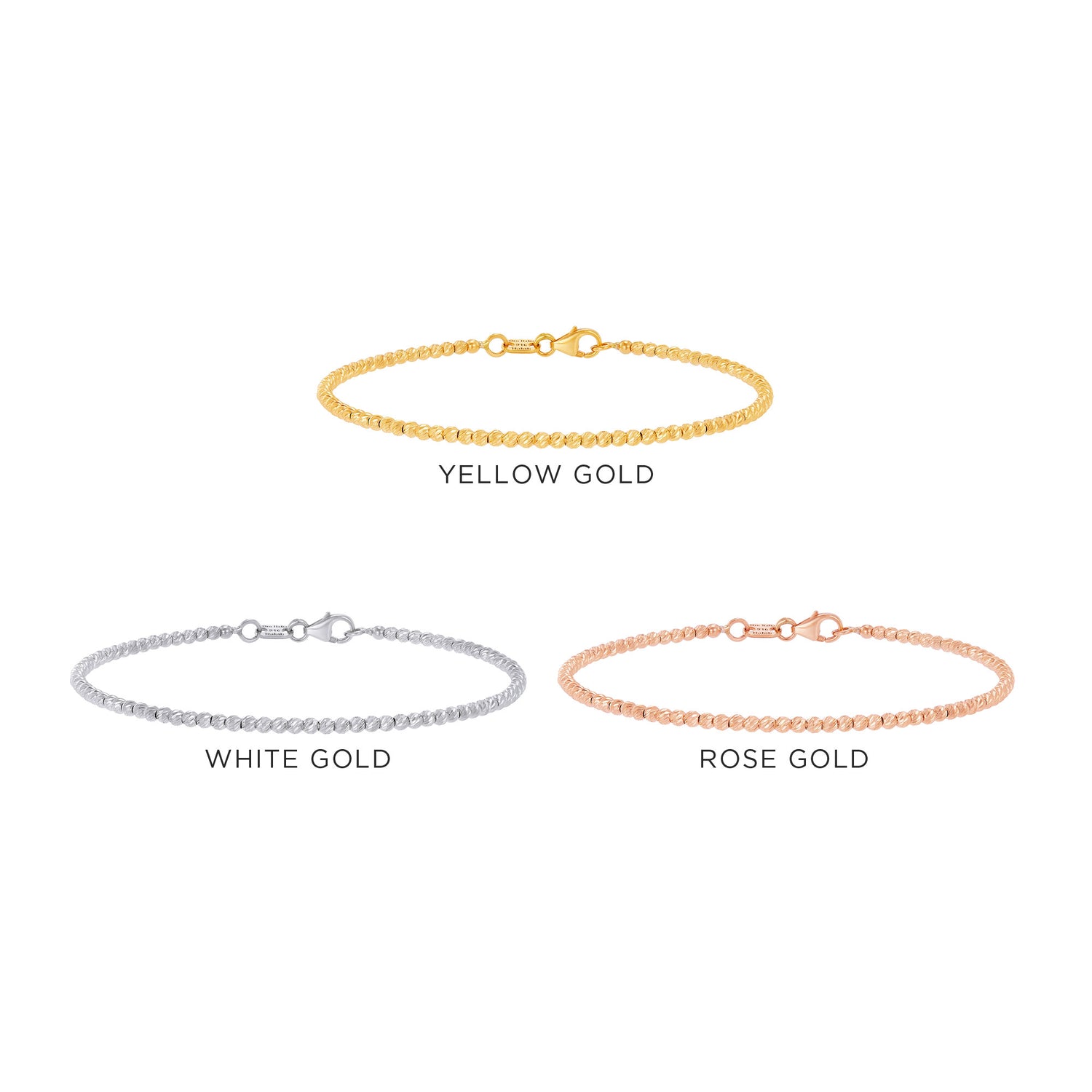 Oro Italia 916 Yellow, White and Rose Gold Bangle GB94020525 (22K Gold)