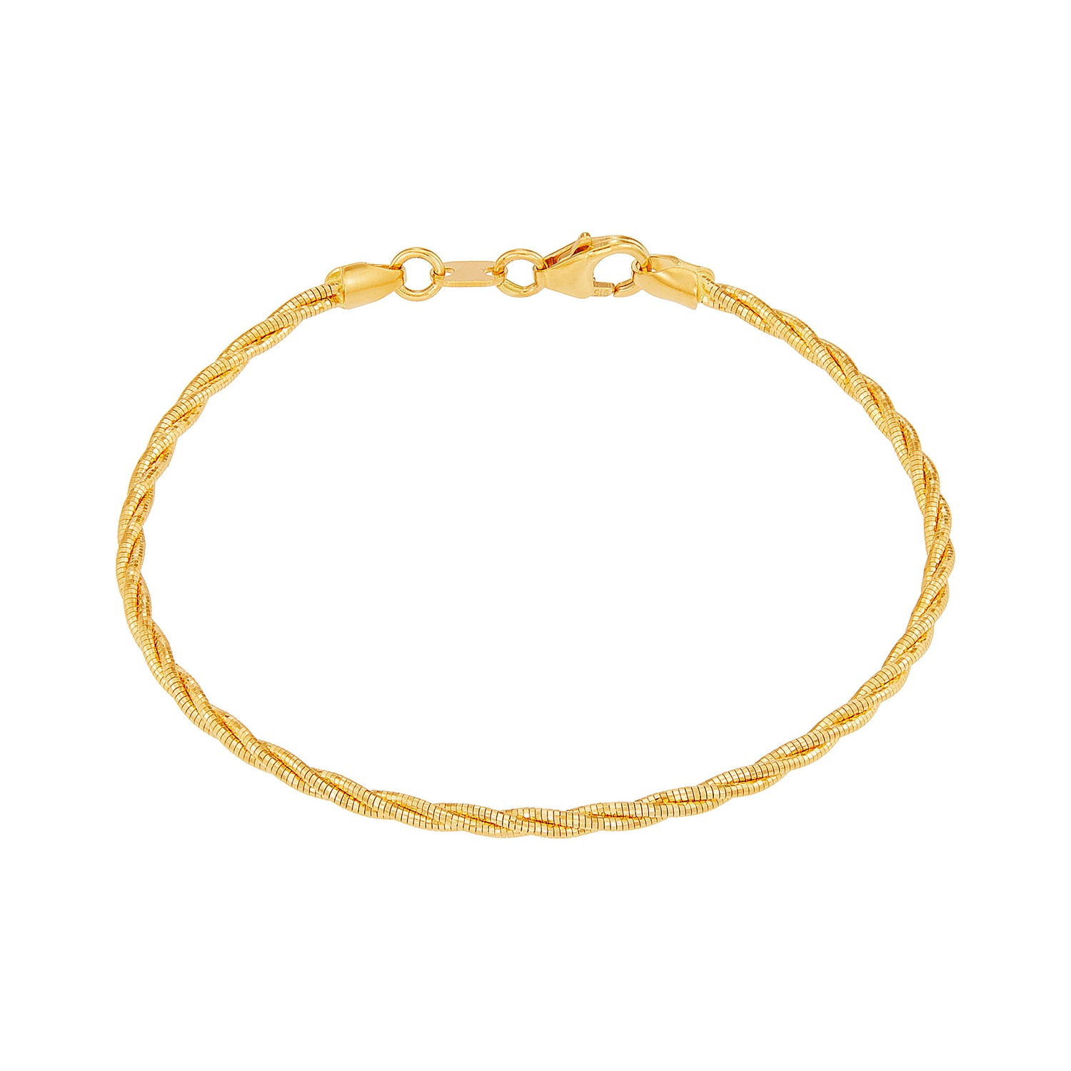Oro Italia 916 Yellow, Rose and White Gold Bracelet GW53840525 (22K Gold)
