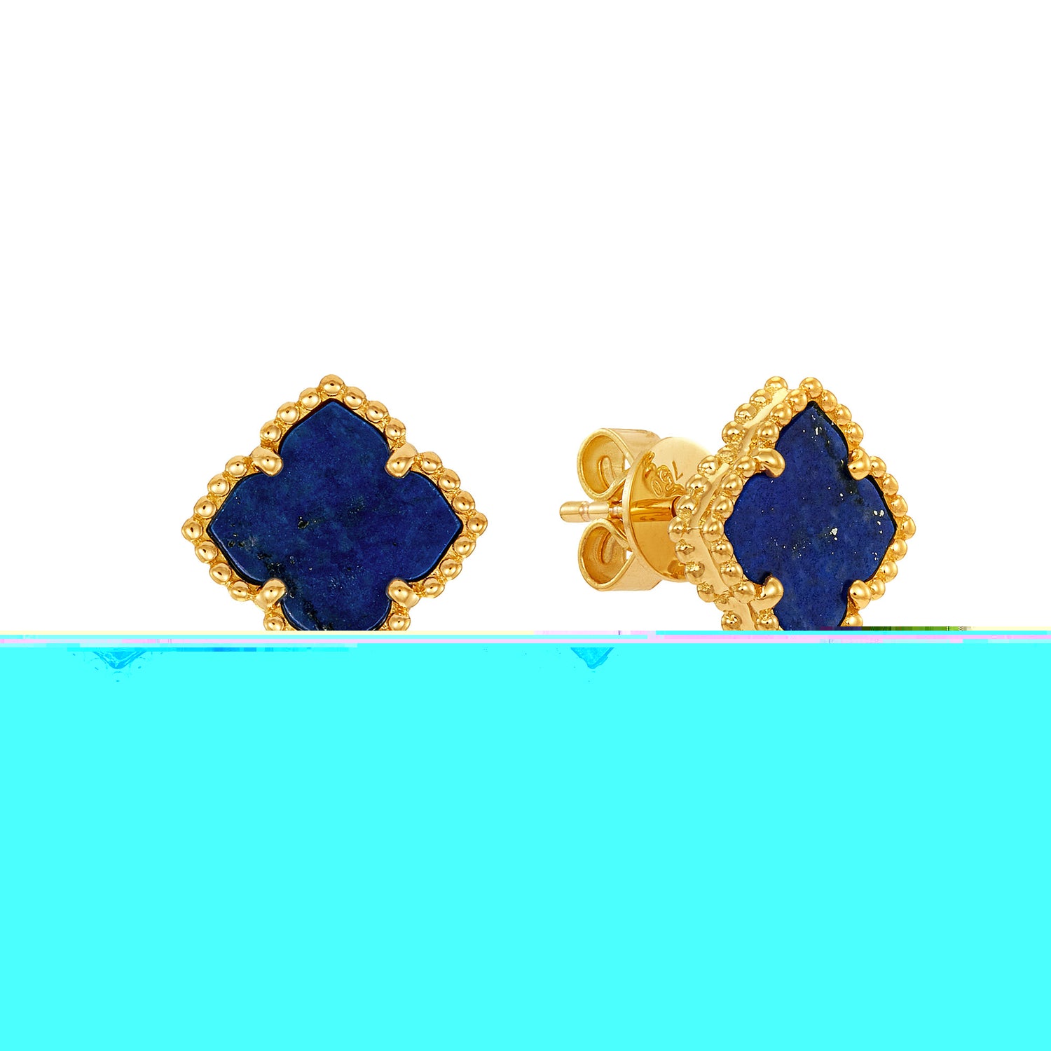 Lapis Lazuli Earrings in 750/18K Yellow Gold 457800125(YG)-LZ