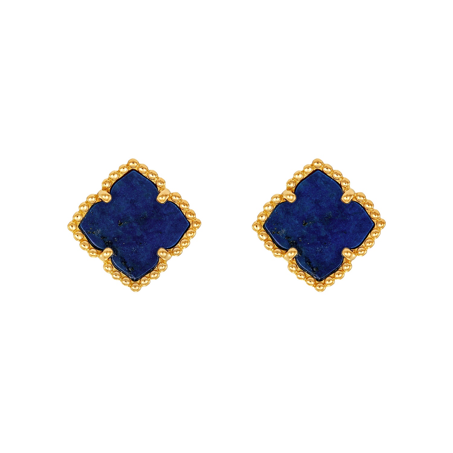 Lapis Lazuli Earrings in 750/18K Yellow Gold 457800125(YG)-LZ