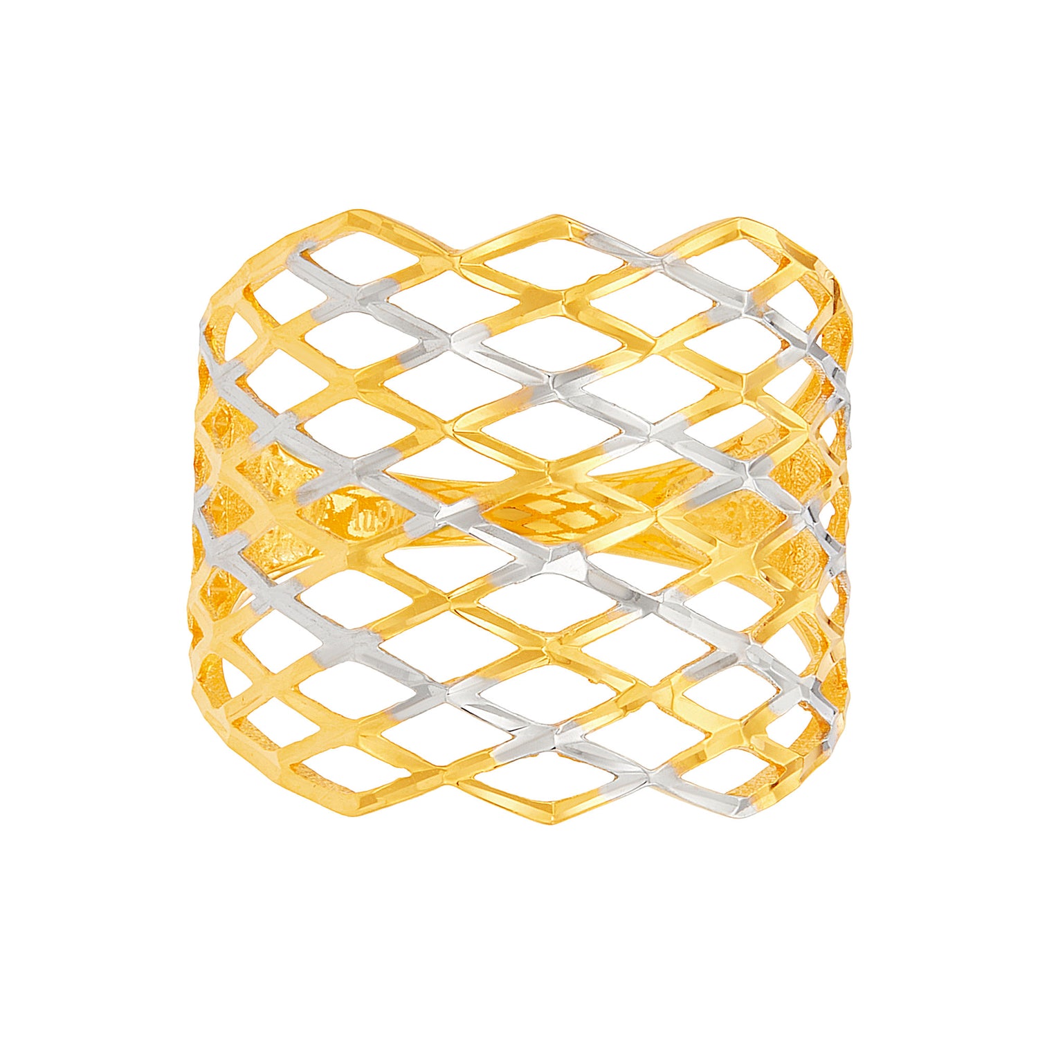 916/22K Yellow and White Gold Ring KF29530625-BI