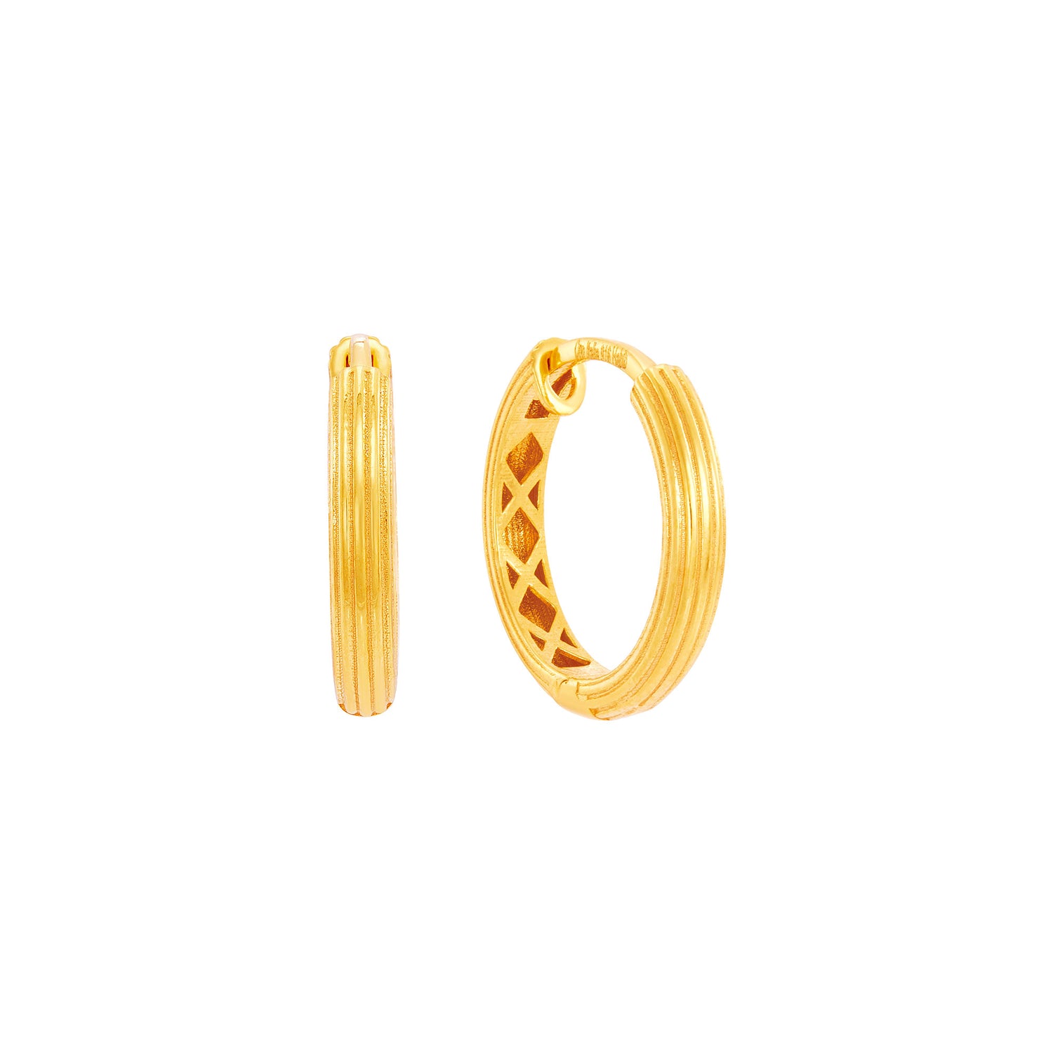 Oro Italia 916 Yellow Gold Earrings GE76111024 (22K Gold)