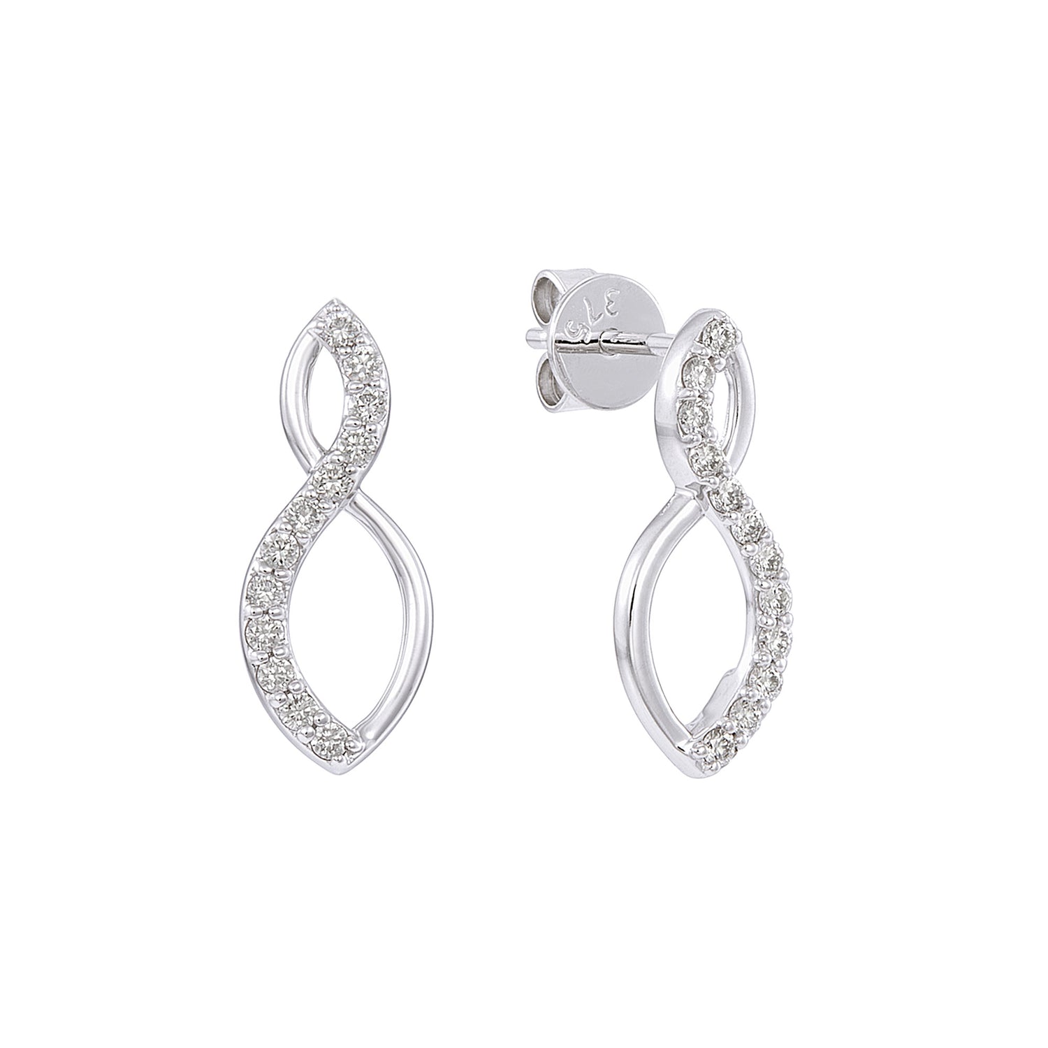 Diamond Earrings in 375/9K White Gol 457930625