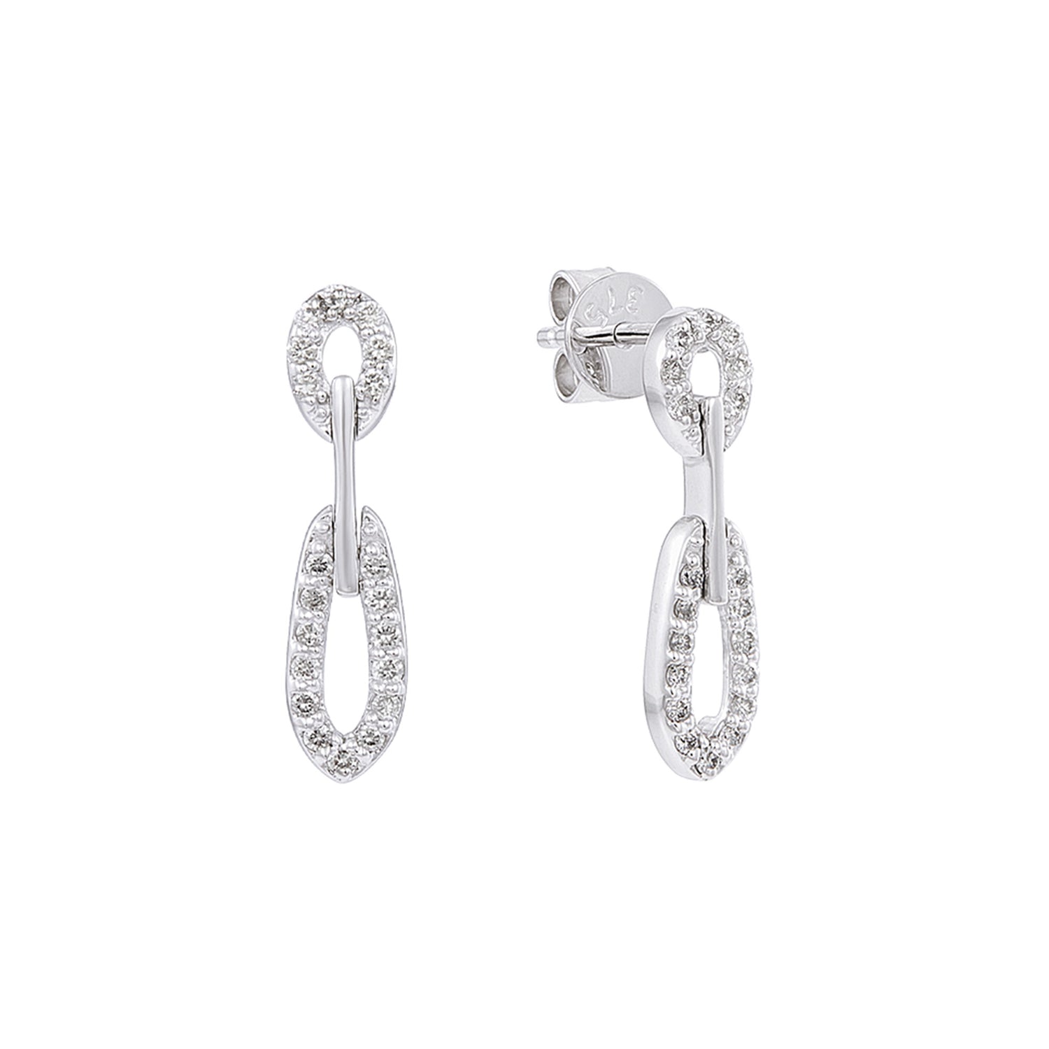 Diamond Earrings in 375/9K White Gold 457920625