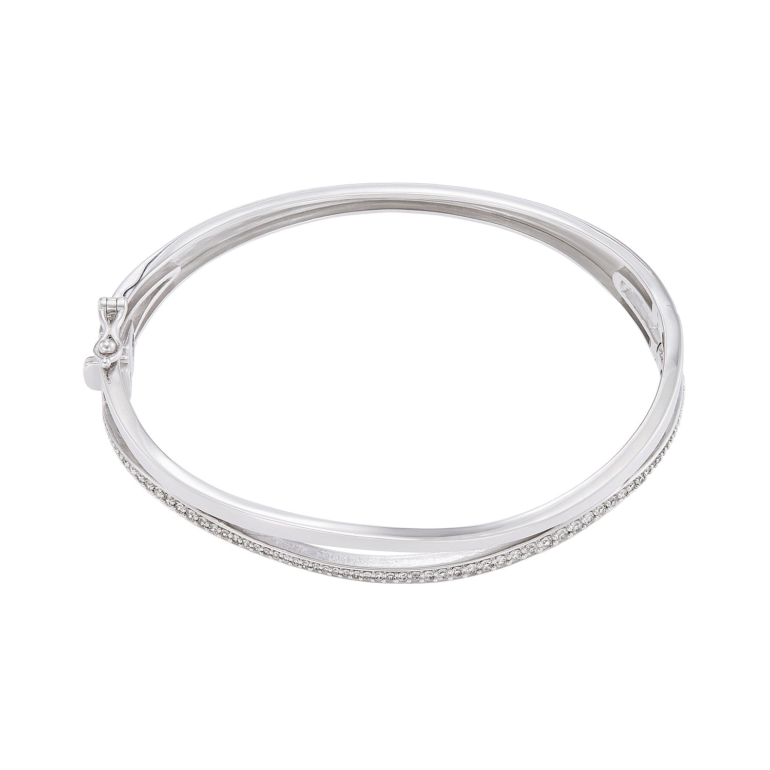 Diamond Bangle in 375/9K White Gold 682310325