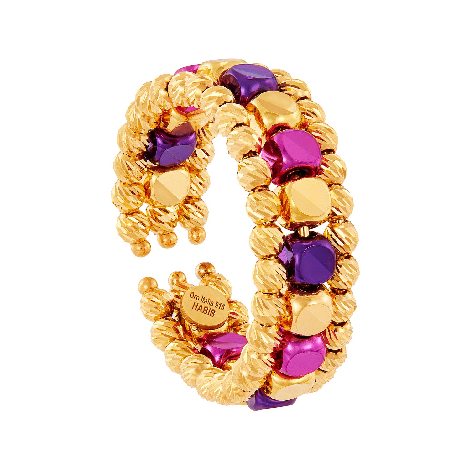 CLARA | Oro Italia 916 Yellow Gold Ring GR58520425(FP)-TI (22K Gold)