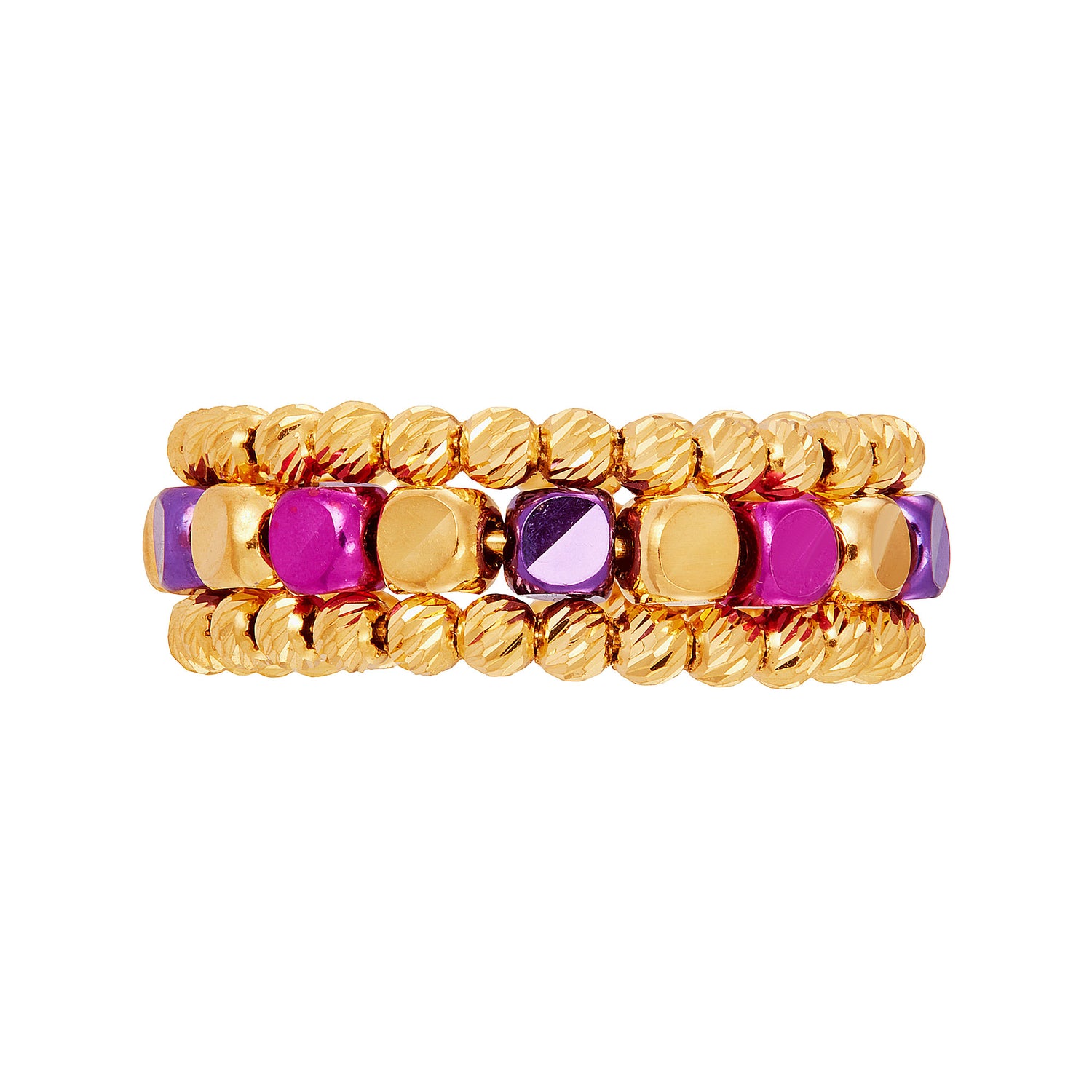 CLARA | Oro Italia 916 Yellow Gold Ring GR58520425(FP)-TI (22K Gold)