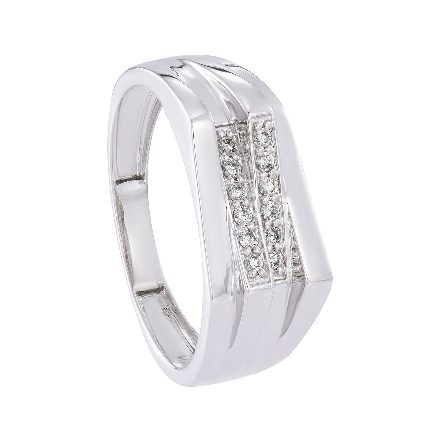 Diamond Men's Ring in 925 Silver Palladium 273530625(PLD)