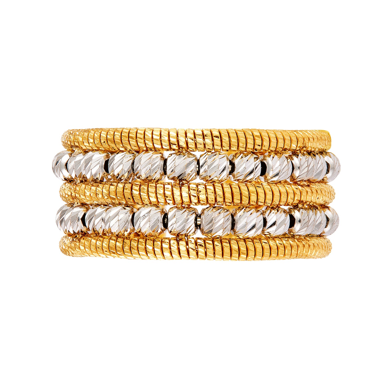 Oro Italia 916 Yellow and White Gold Ring GR58570425(YW)-BI (22K Gold)